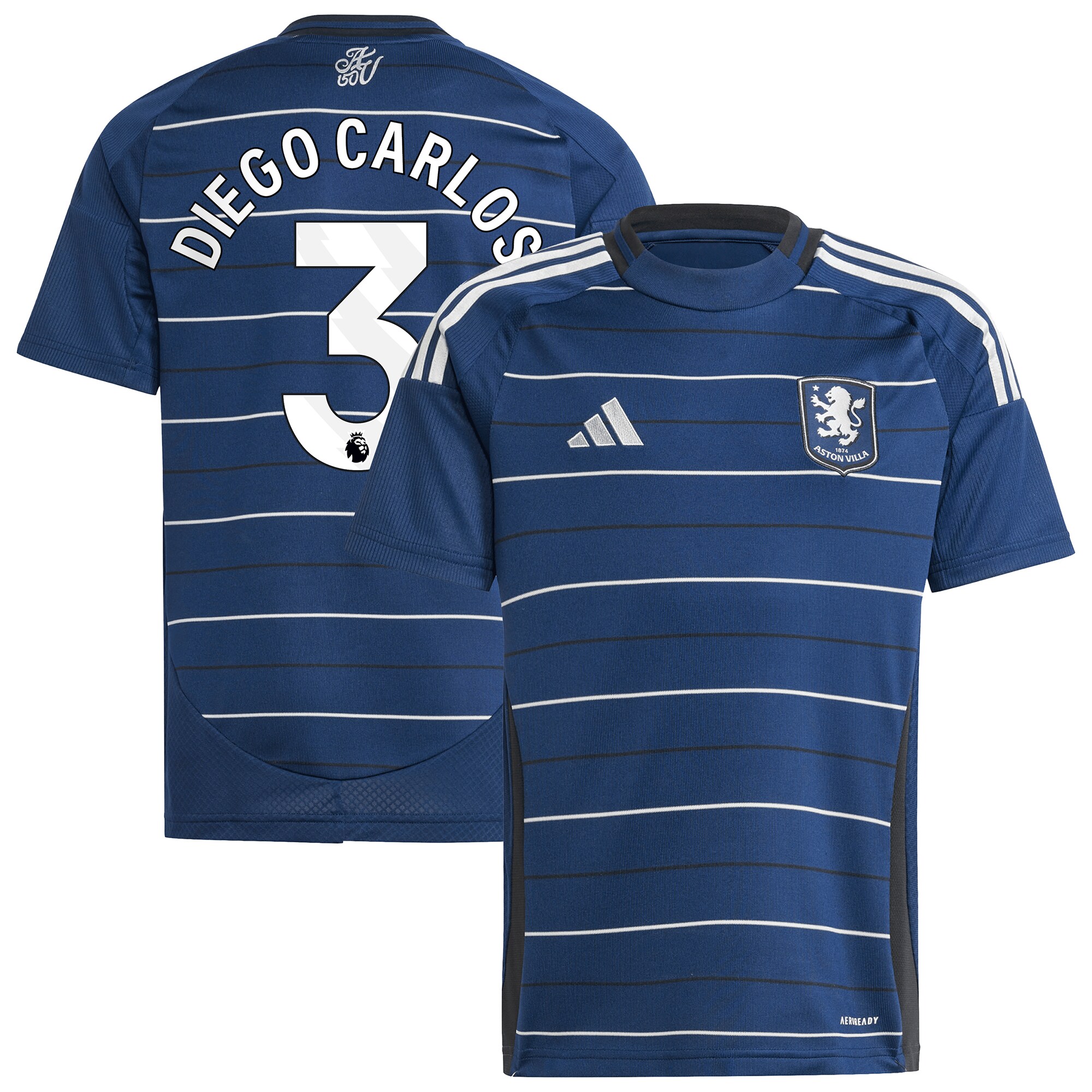 aston villa adidas third shirt 2024-25 – kids with diego carlos 3 printing Collection | Aston Villa Football Kits and Shirts