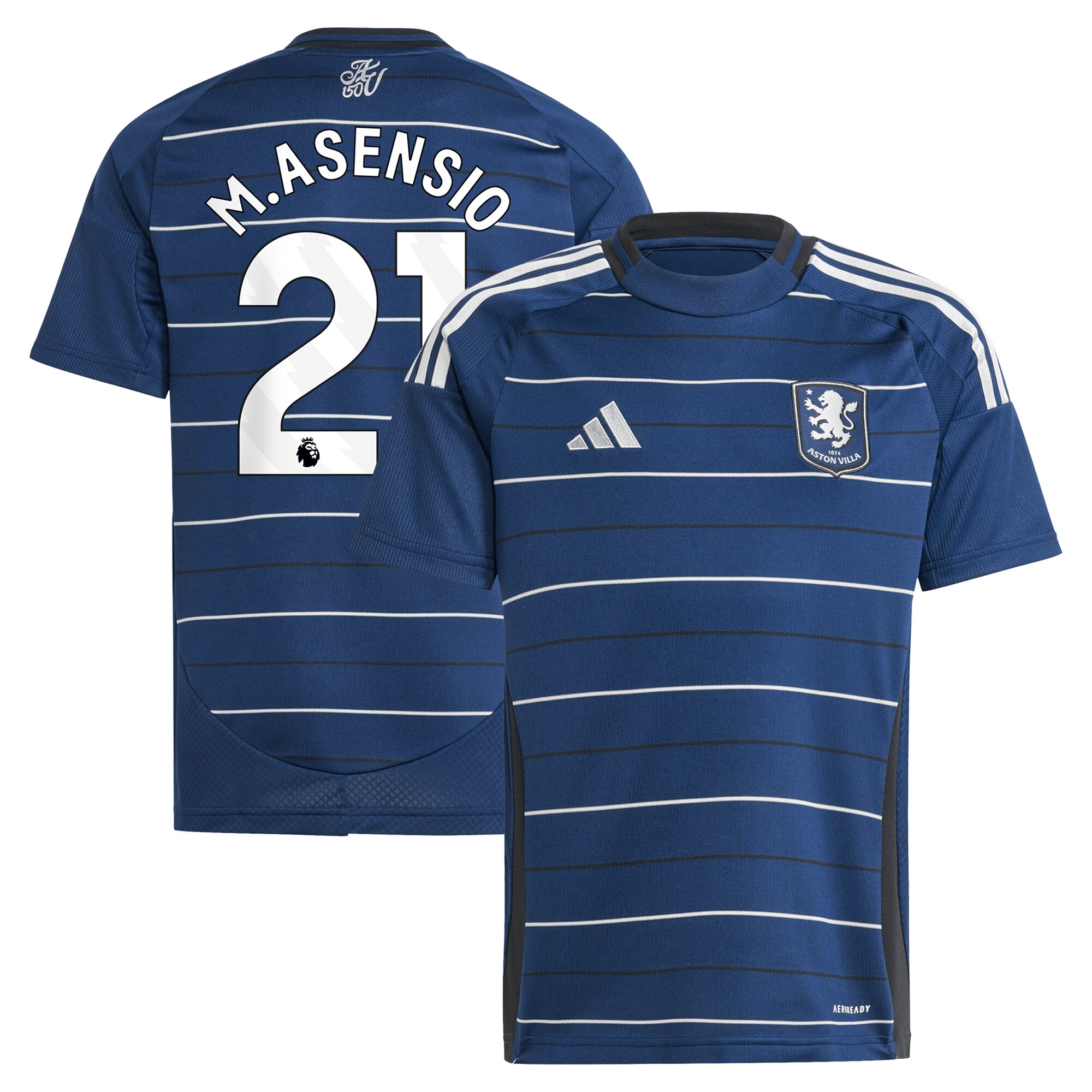 aston villa adidas third shirt 2024-25 – kids with m.asensio 21 printing Collection | Aston Villa Football Kits and Shirts