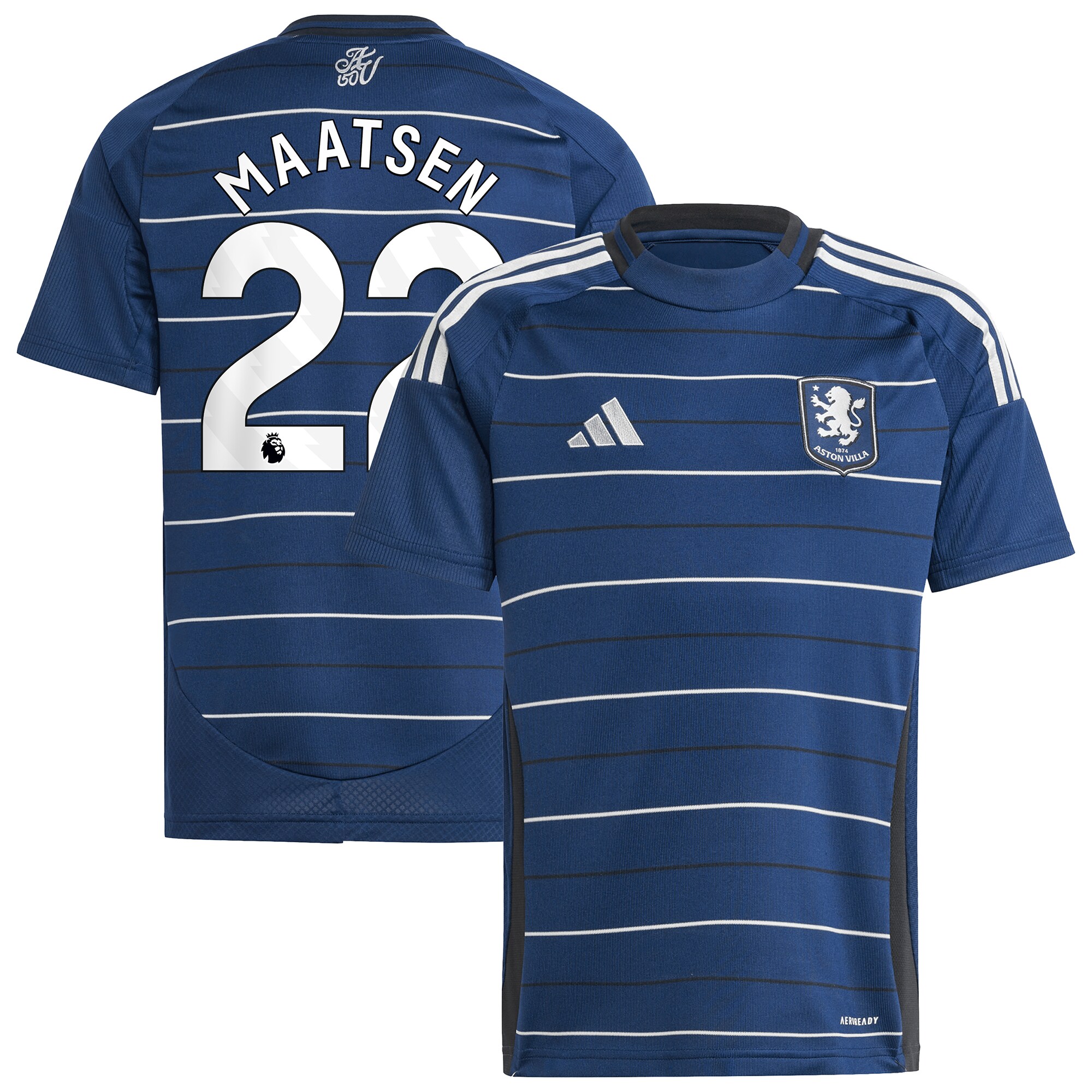 aston villa adidas third shirt 2024-25 – kids with maatsen 22 printing Collection | Aston Villa Football Kits and Shirts