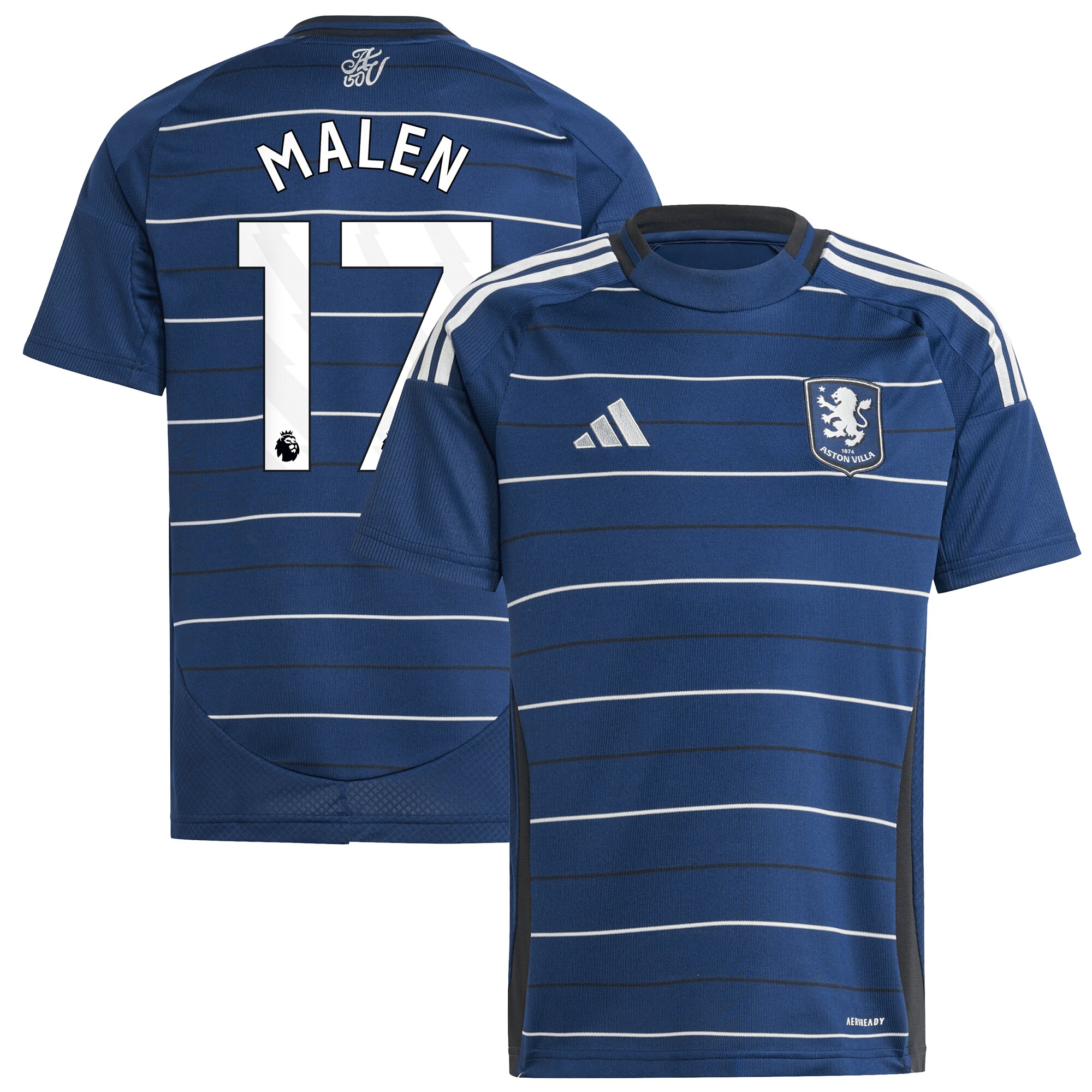 aston villa adidas third shirt 2024-25 – kids with malen 17 printing Collection | Aston Villa Football Kits and Shirts
