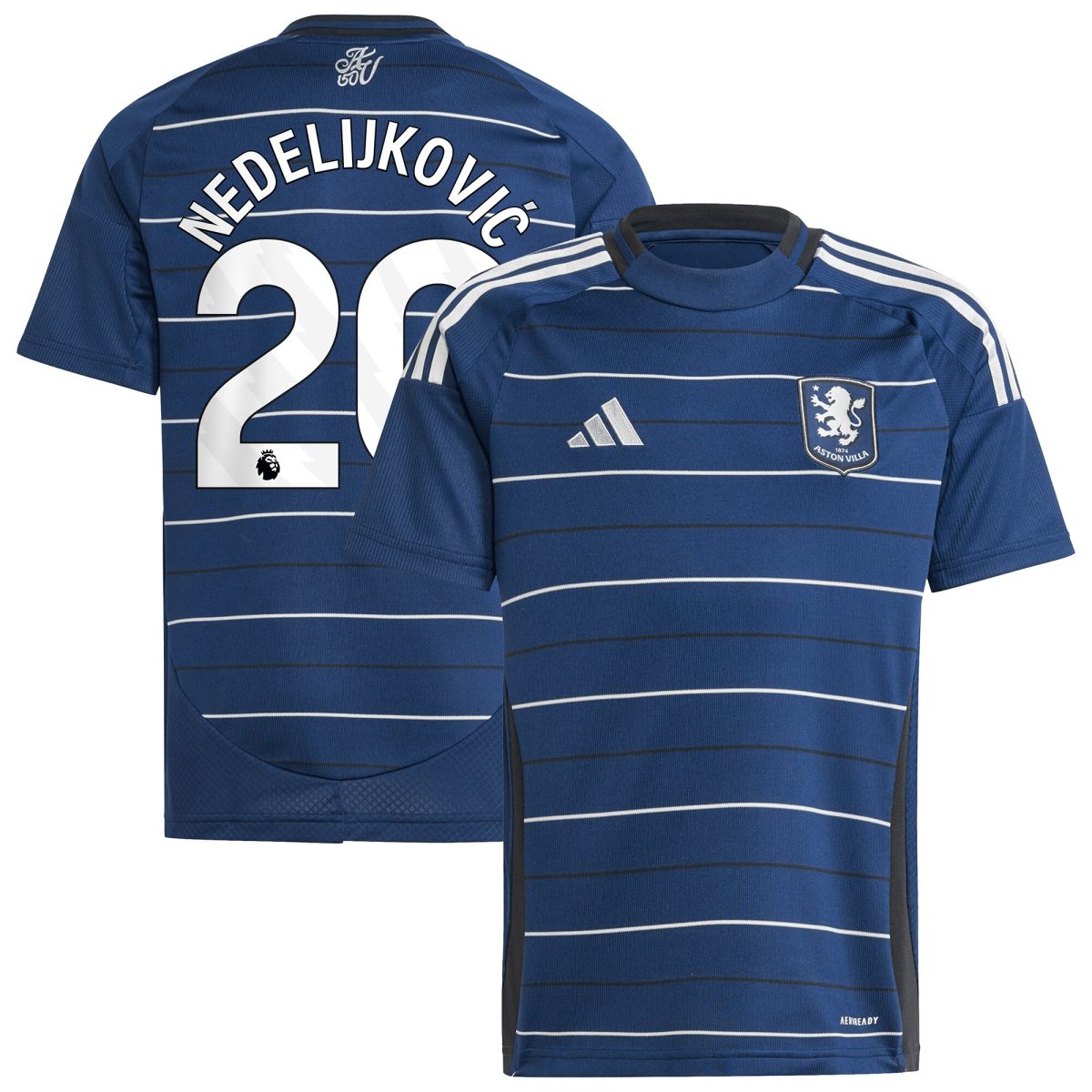 aston villa adidas third shirt 2024-25 – kids with nedeljković 20 printing Collection | Aston Villa Football Kits and Shirts