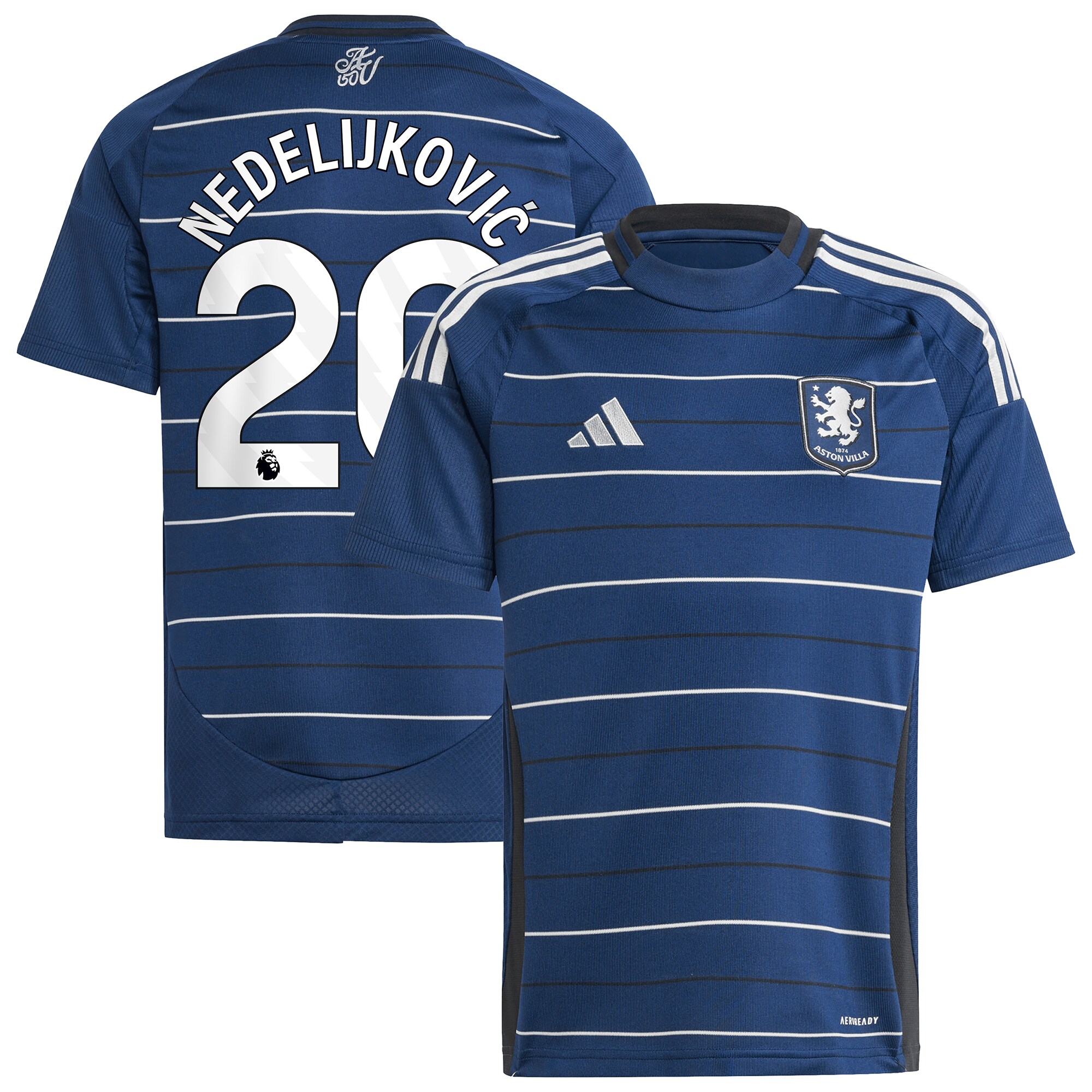 aston villa adidas third shirt 2024-25 – kids with nedeljković 20 printing Collection | Aston Villa Football Kits and Shirts