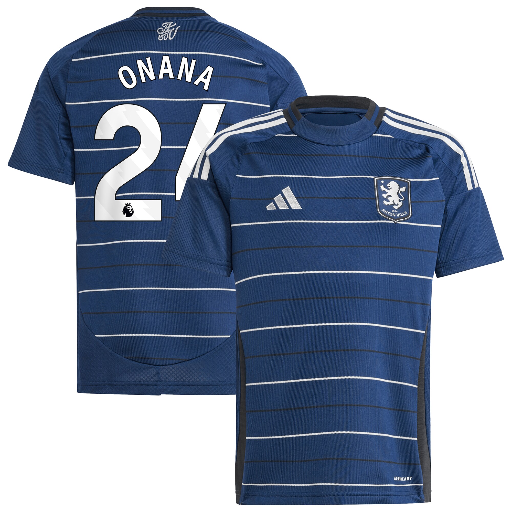 aston villa adidas third shirt 2024-25 – kids with onana 24 printing Collection | Aston Villa Football Kits and Shirts