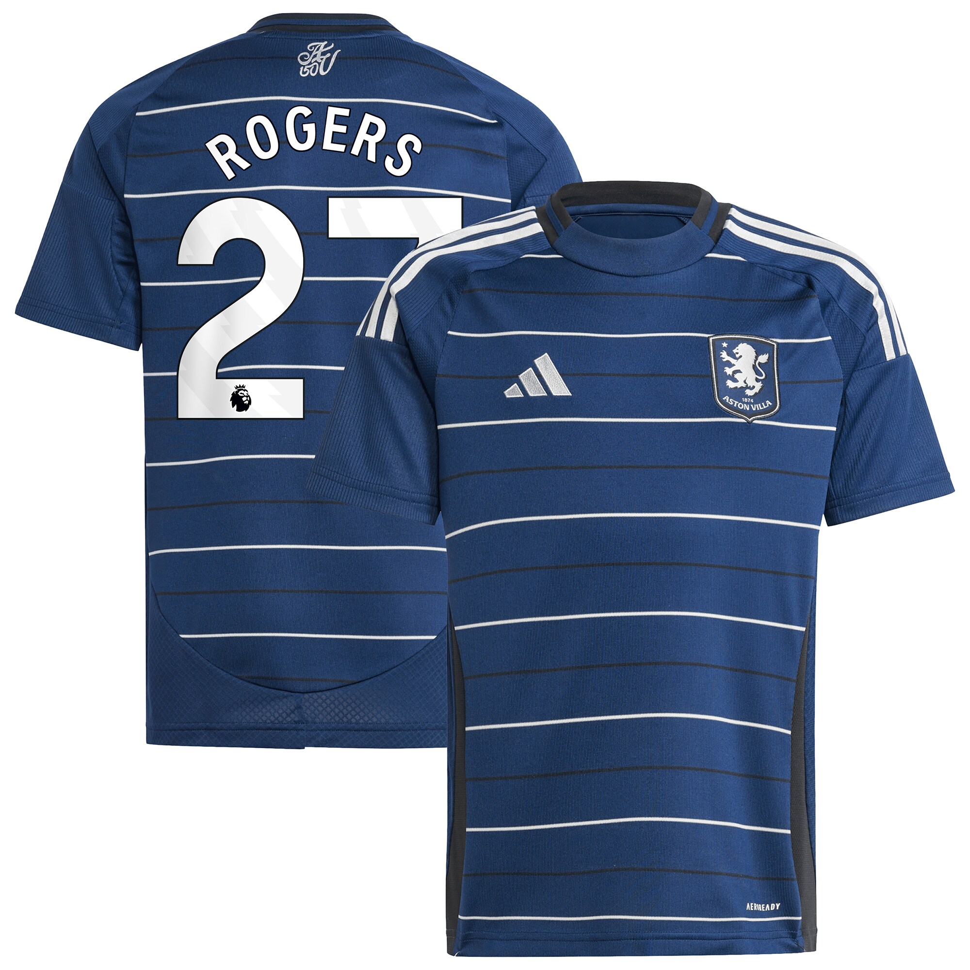 aston villa adidas third shirt 2024-25 – kids with rogers 27 printing Collection | Aston Villa Football Kits and Shirts