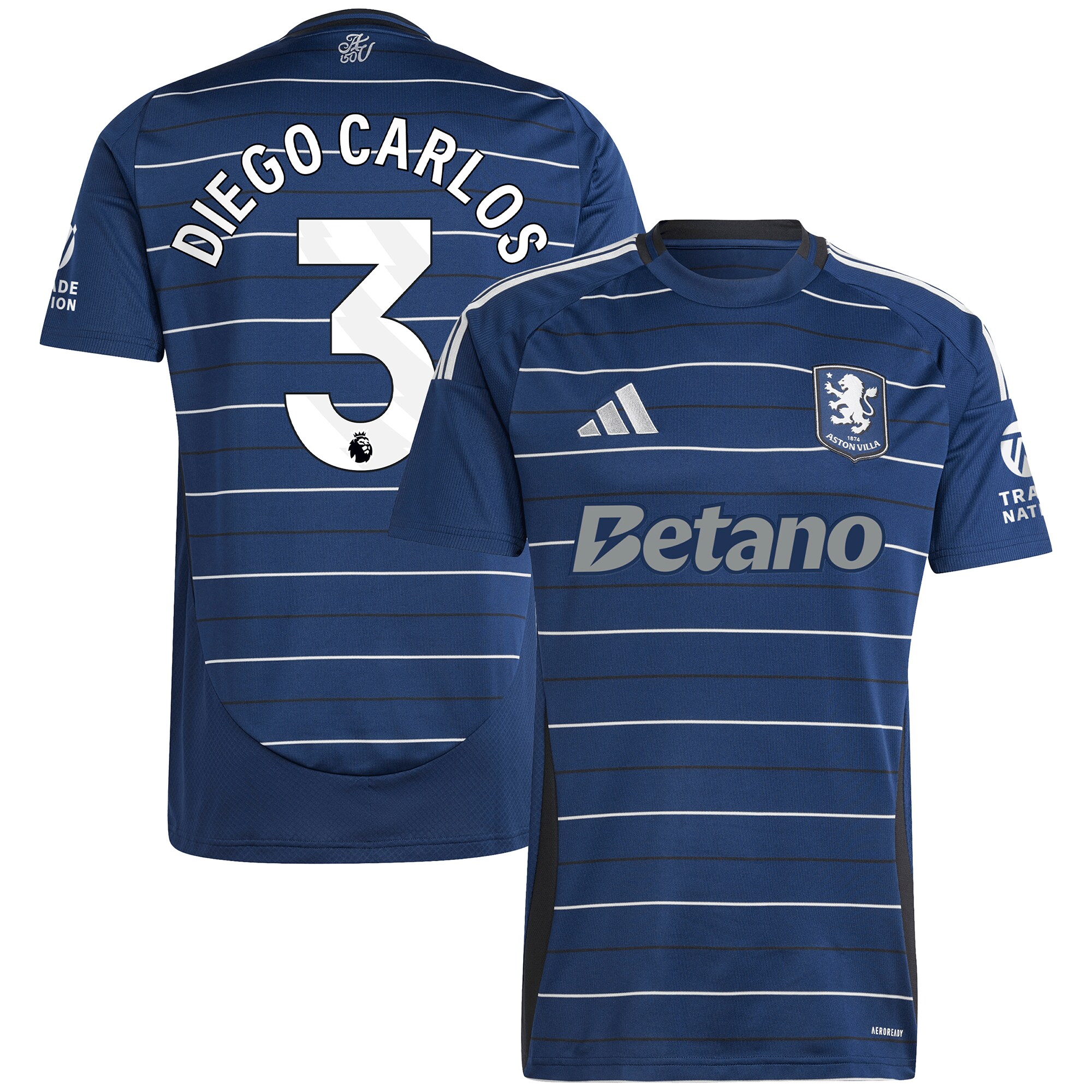 aston villa adidas third shirt 2024-25 with diego carlos 3 printing Collection | Aston Villa Football Kits and Shirts