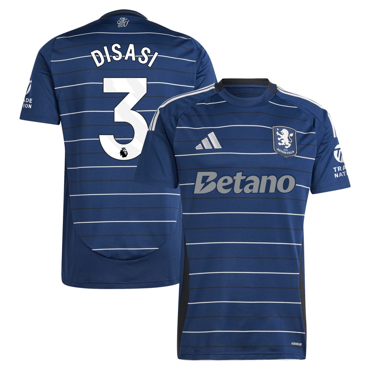 aston villa adidas third shirt 2024-25 with disasi 3 printing Collection | Aston Villa Football Kits and Shirts