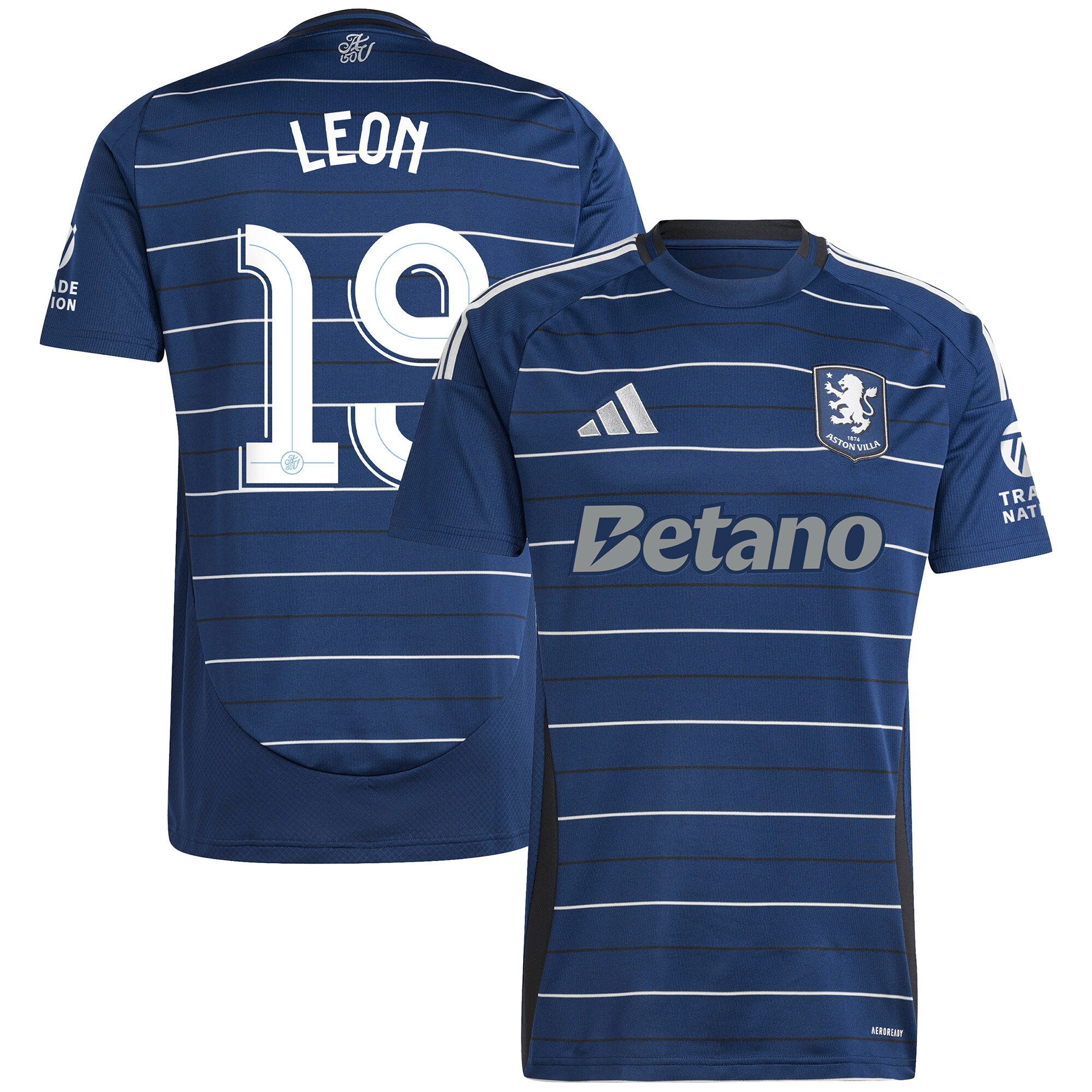 aston villa adidas third shirt 2024-25 with leon 19 cup printing Collection | Aston Villa Football Kits and Shirts