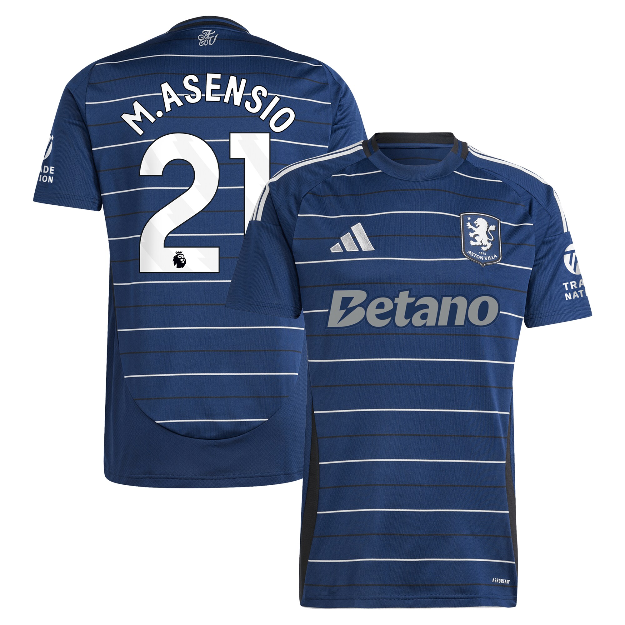 aston villa adidas third shirt 2024-25 with m.asensio 21 printing Collection | Aston Villa Football Kits and Shirts