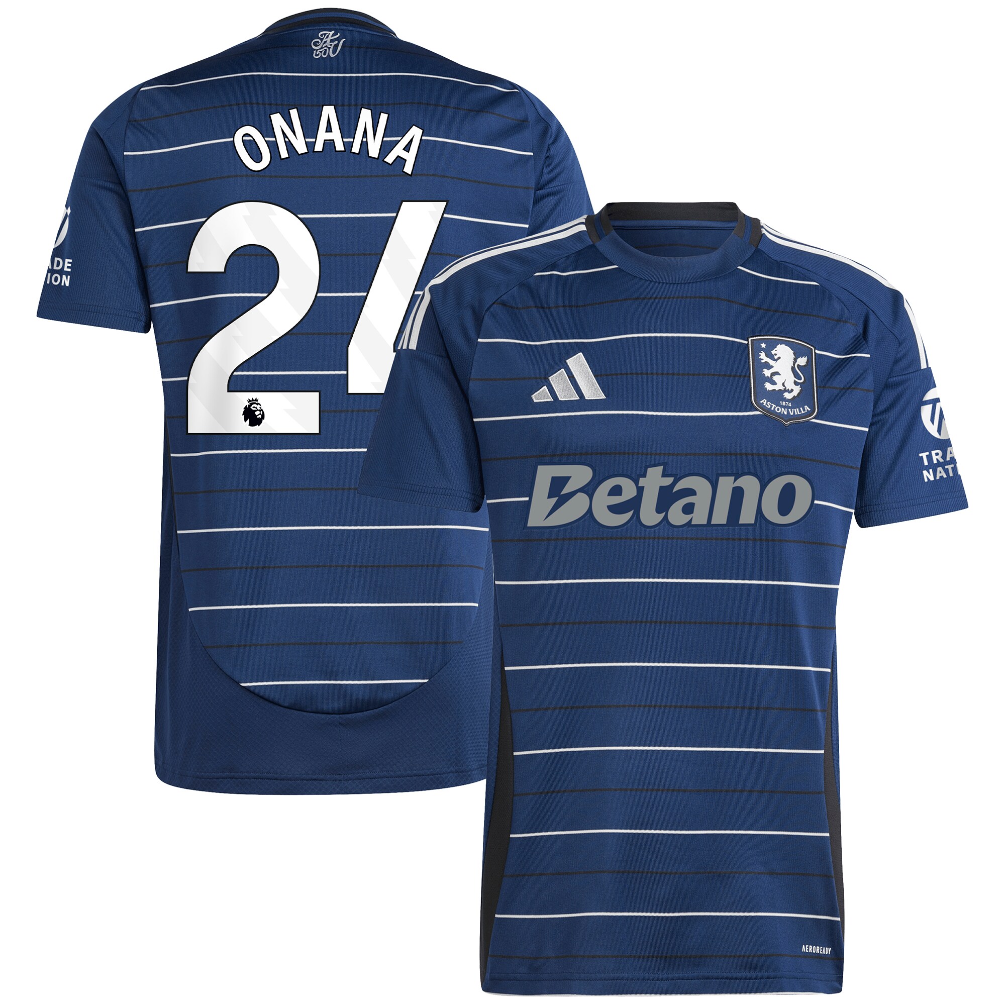 aston villa adidas third shirt 2024-25 with onana 24 printing Collection | Aston Villa Football Kits and Shirts