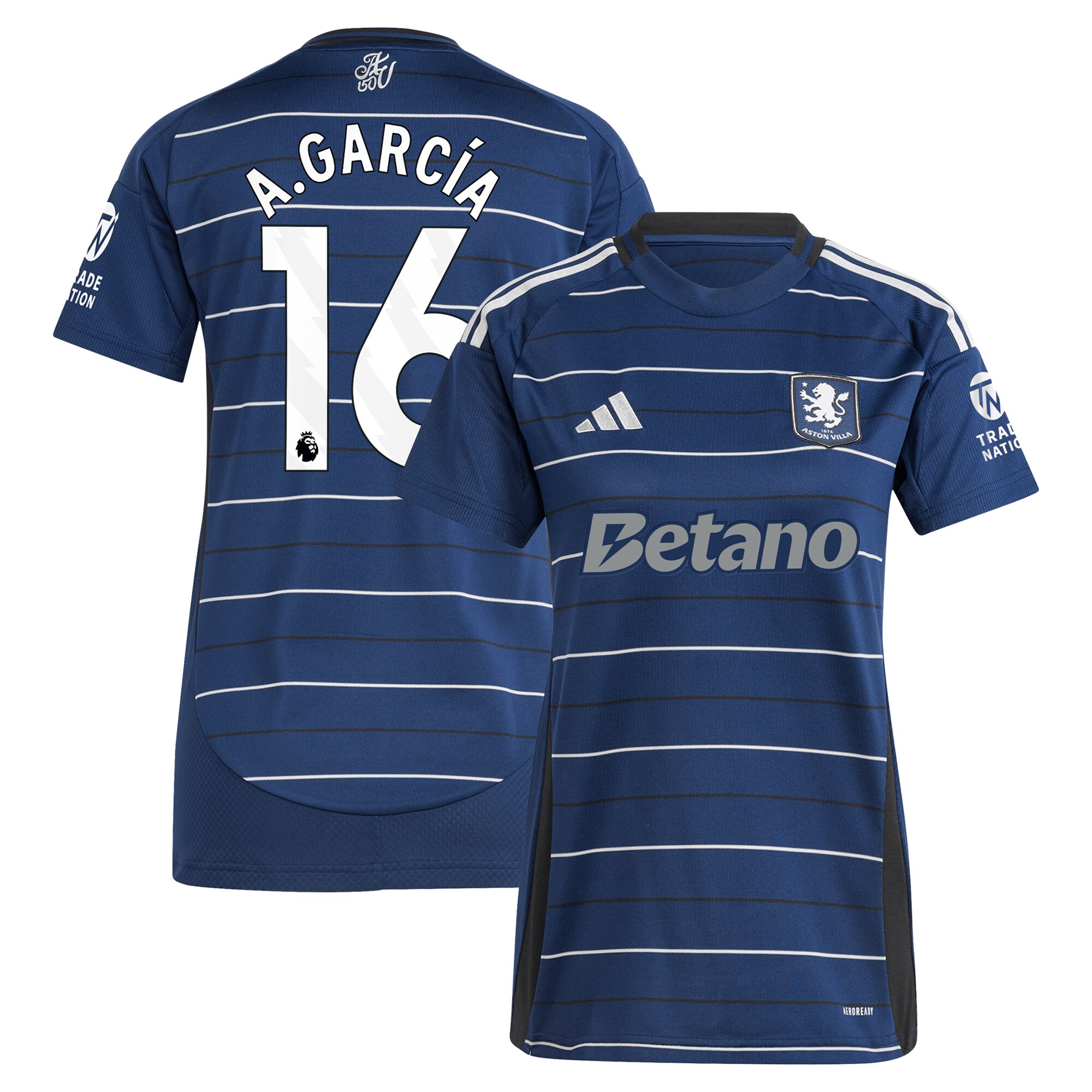 aston villa adidas third shirt 2024-25 – womens with a.garcía 16 printing Collection | Aston Villa Football Kits and Shirts