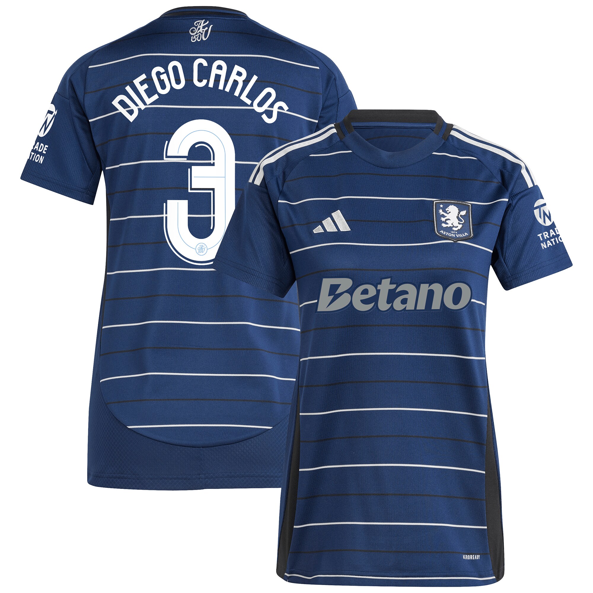 aston villa adidas third shirt 2024-25 – womens with diego carlos 3 cup printing Collection | Aston Villa Football Kits and Shirts
