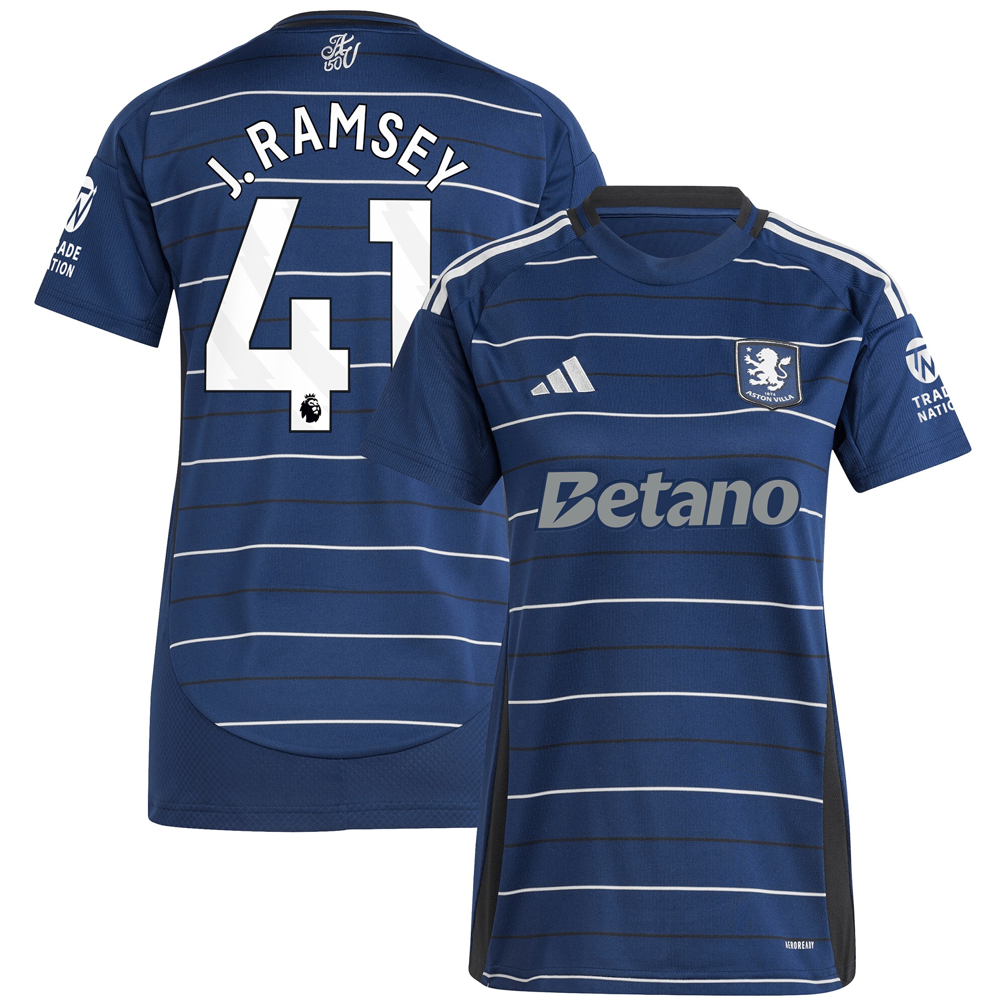 aston villa adidas third shirt 2024-25 – womens with j. ramsey 41 printing Collection | Aston Villa Football Kits and Shirts