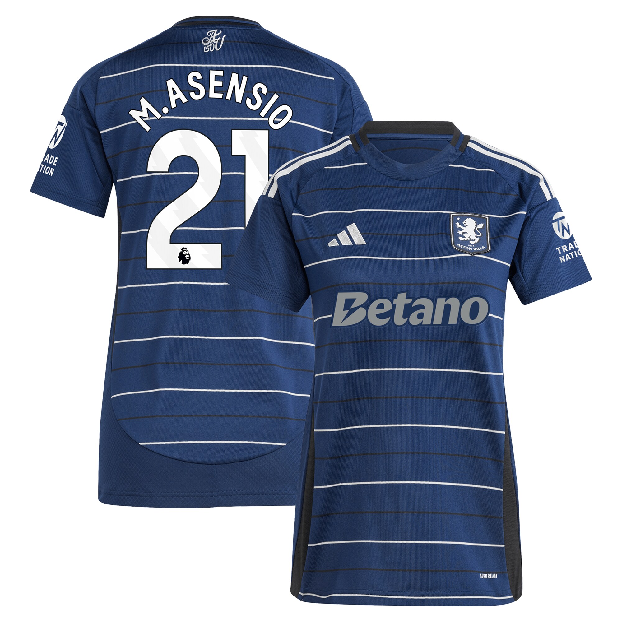 aston villa adidas third shirt 2024-25 – womens with m.asensio 21 printing Collection | Aston Villa Football Kits and Shirts