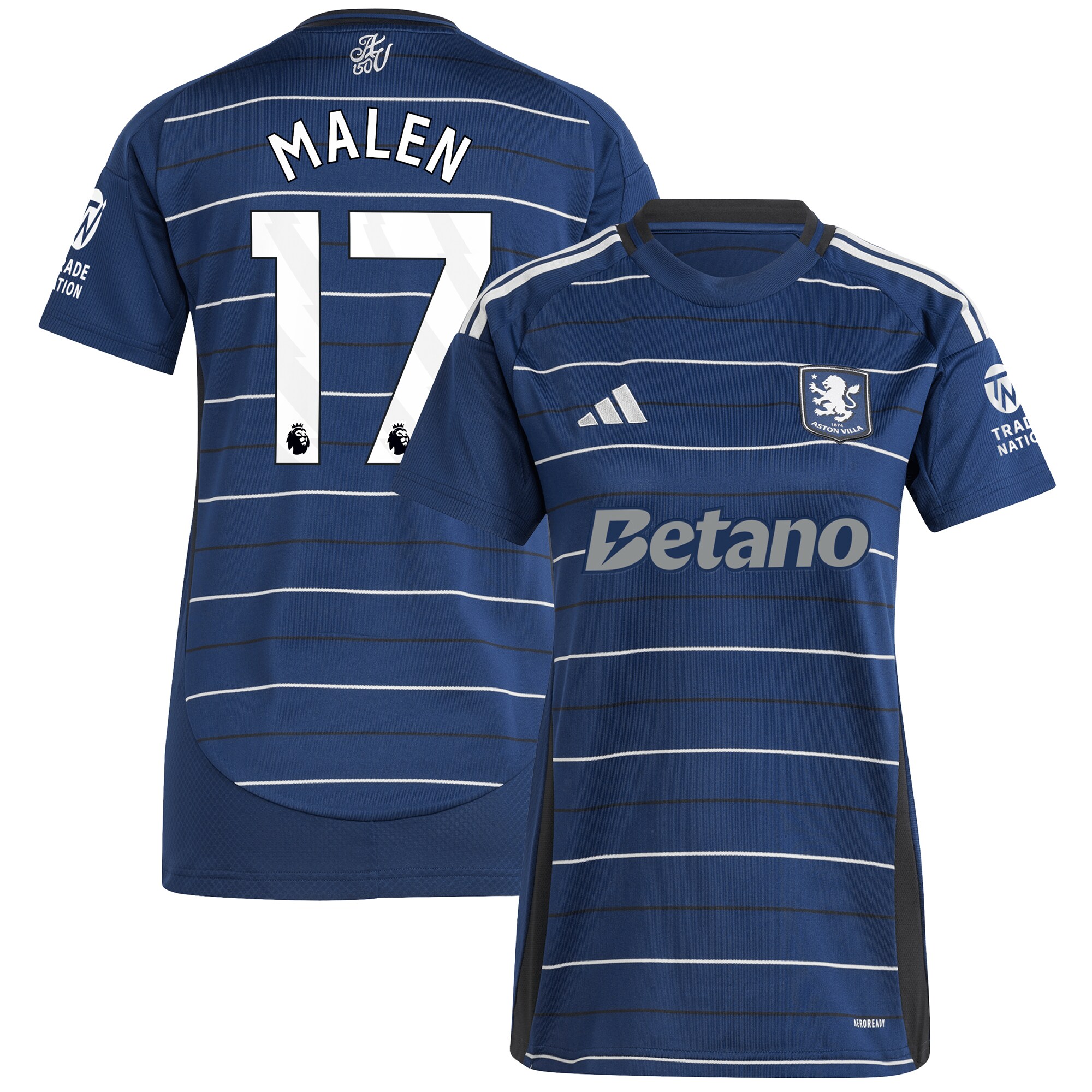 aston villa adidas third shirt 2024-25 – womens with malen 17 printing Collection | Aston Villa Football Kits and Shirts