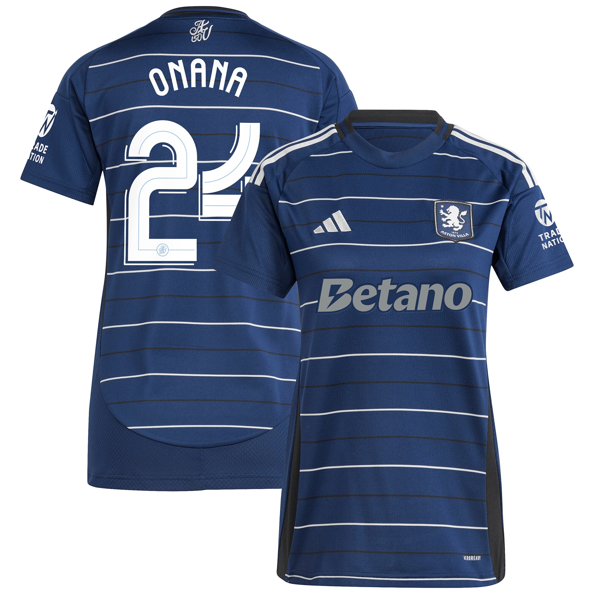 aston villa adidas third shirt 2024-25 – womens with onana 24 cup printing Collection | Aston Villa Football Kits and Shirts