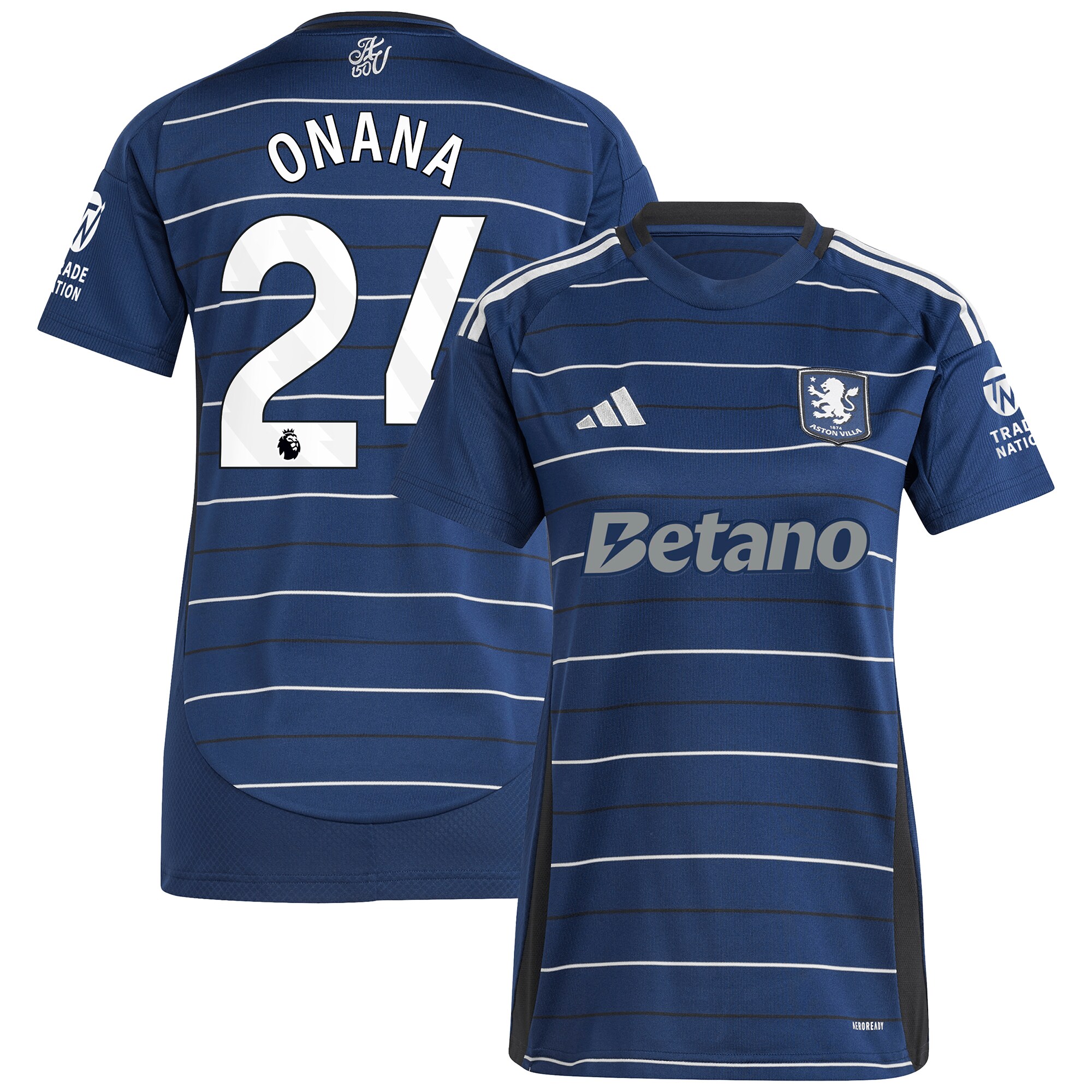 aston villa adidas third shirt 2024-25 – womens with onana 24 printing Collection | Aston Villa Football Kits and Shirts