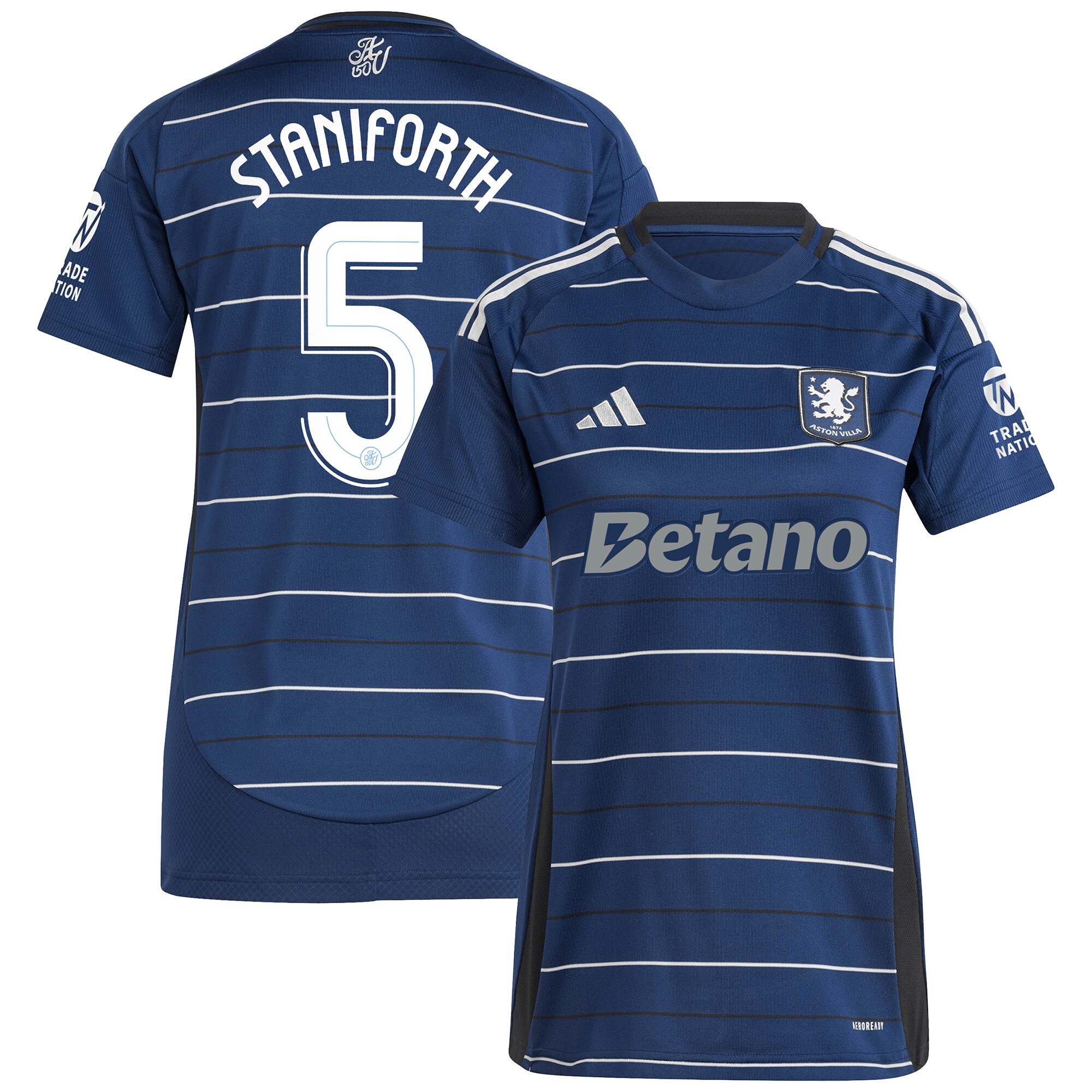 aston villa adidas third shirt 2024-25 – womens with staniforth 5 cup printing Collection | Aston Villa Football Kits and Shirts