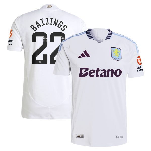 aston villa adidas wsl away authentic shirt 2024-25 with baijings 22 printing Collection | Aston Villa Football Kits and Shirts