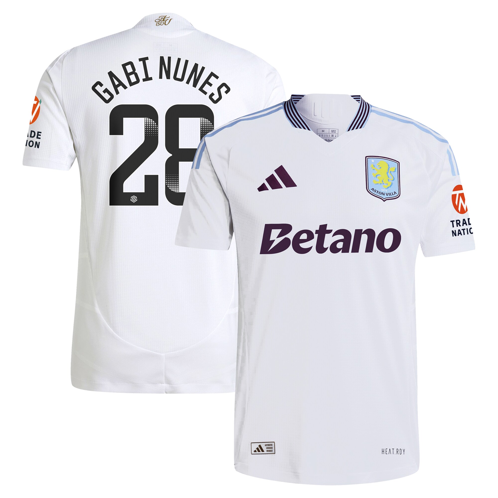 aston villa adidas wsl away authentic shirt 2024-25 with gabi nunes 28 printing Collection | Aston Villa Football Kits and Shirts