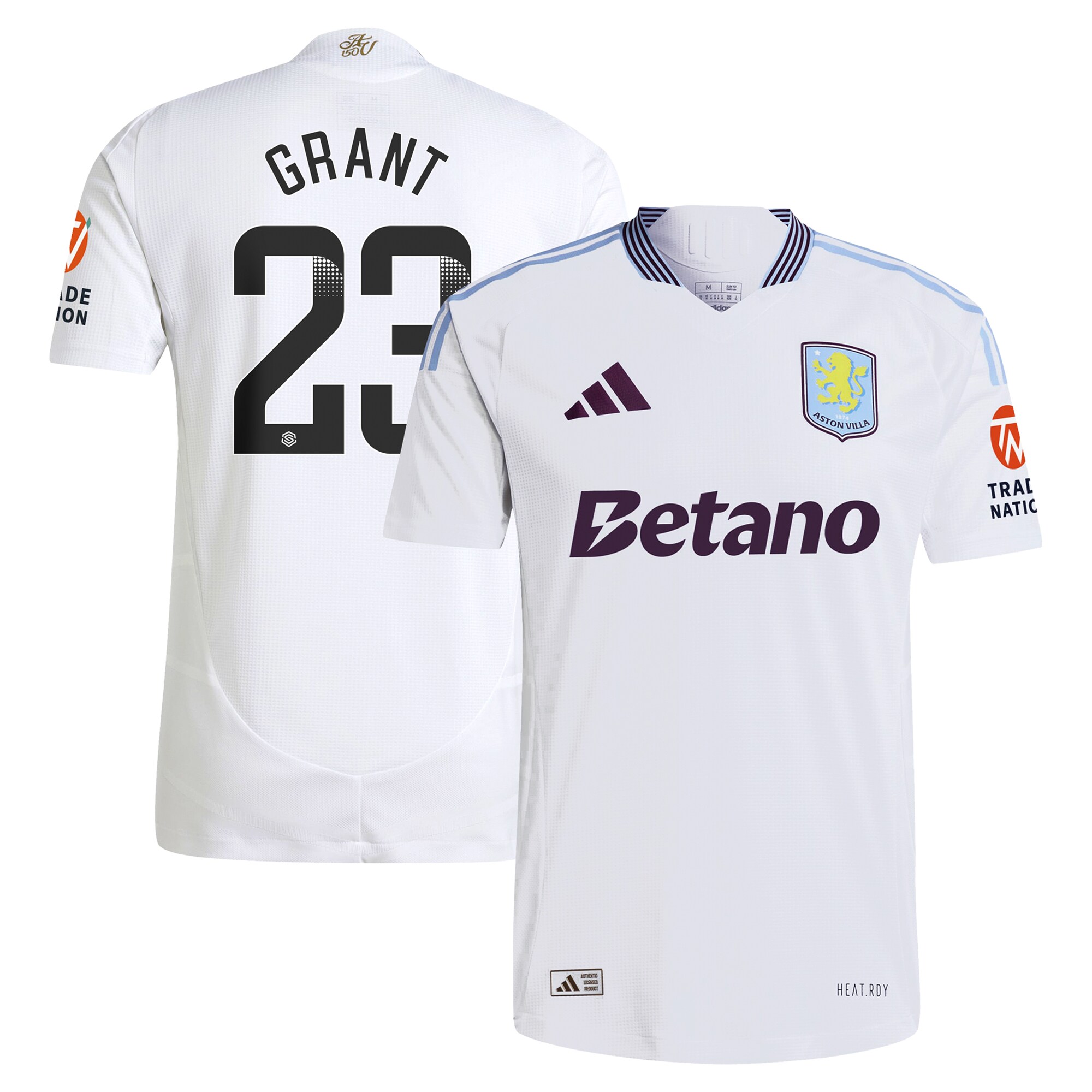 aston villa adidas wsl away authentic shirt 2024-25 with grant 23 printing Collection | Aston Villa Football Kits and Shirts