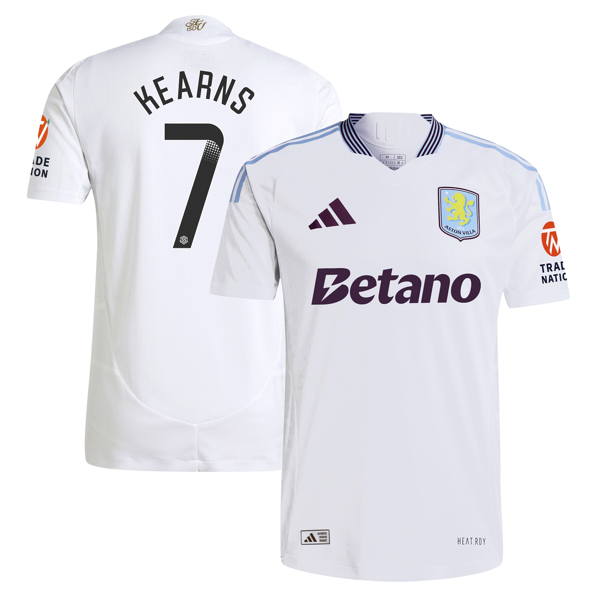 aston villa adidas wsl away authentic shirt 2024-25 with kearns 7 printing Collection | Aston Villa Football Kits and Shirts