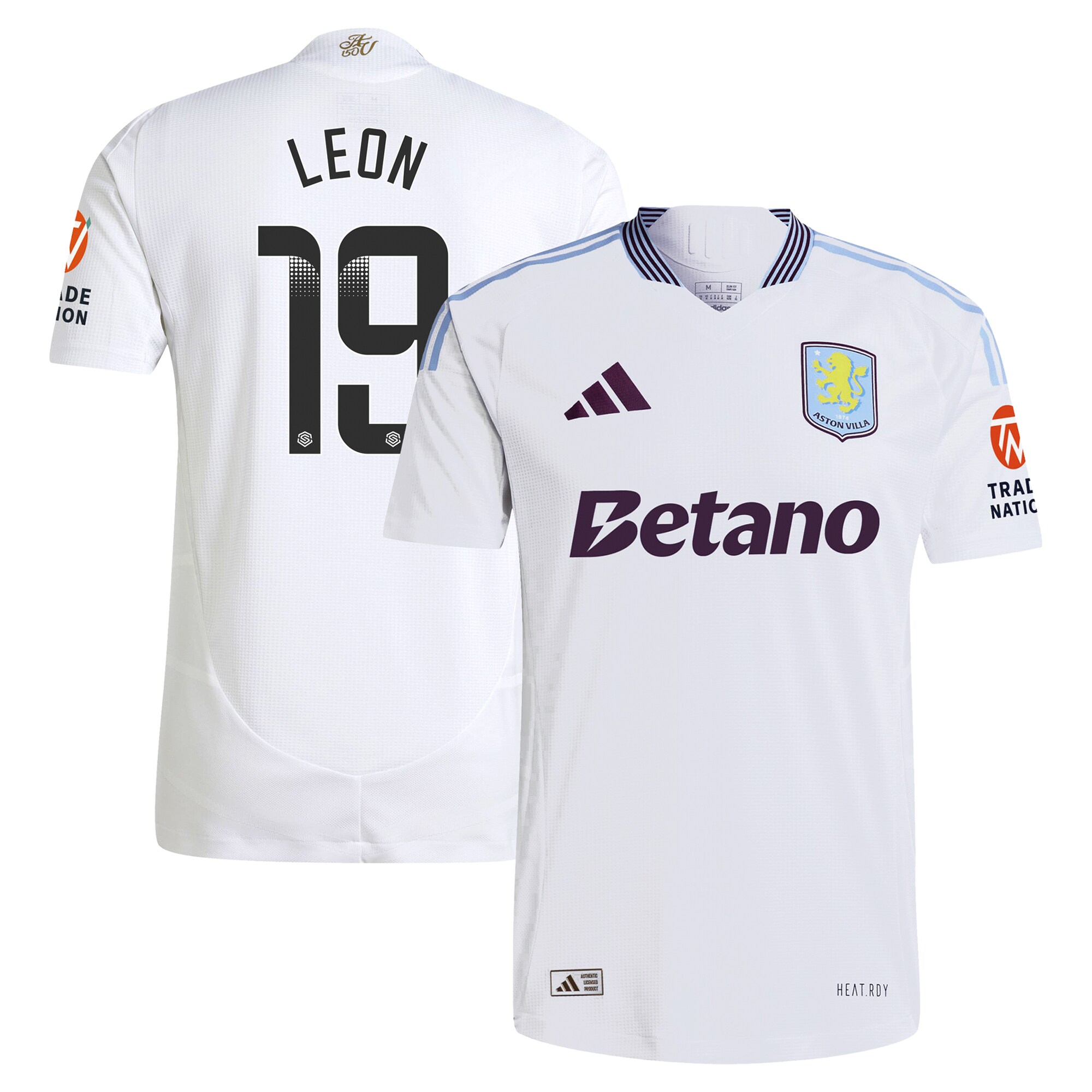 aston villa adidas wsl away authentic shirt 2024-25 with leon 19 printing Collection | Aston Villa Football Kits and Shirts