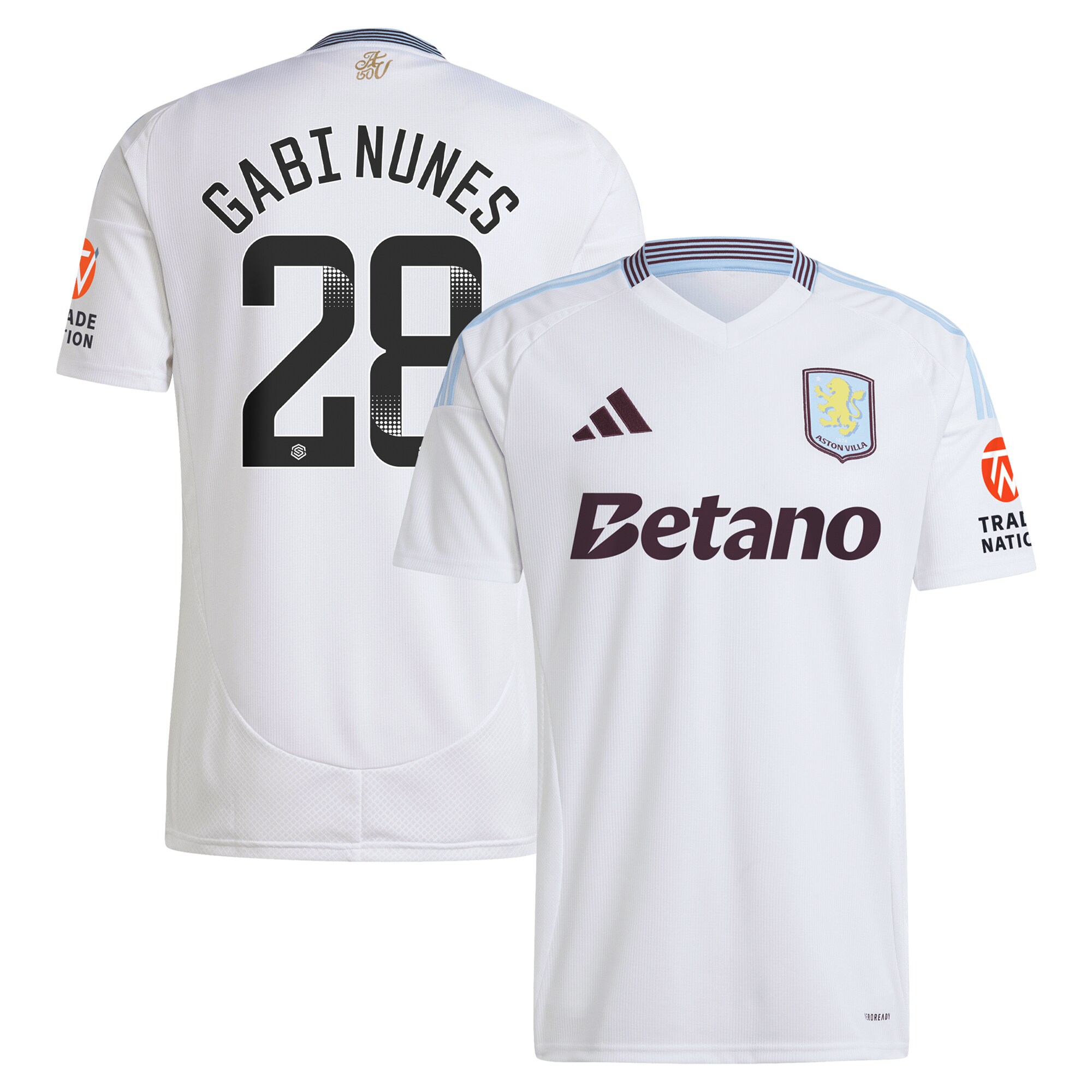 aston villa adidas wsl away shirt 2024-25 with gabi nunes 28 printing Collection | Aston Villa Football Kits and Shirts