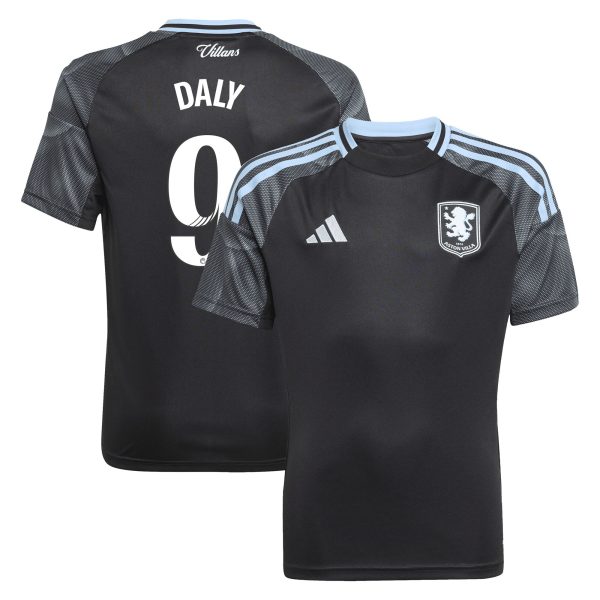 aston villa adidas wsl away shirt 2025-26 – kids with daly 9 printing Collection | Aston Villa Football Kits and Shirts