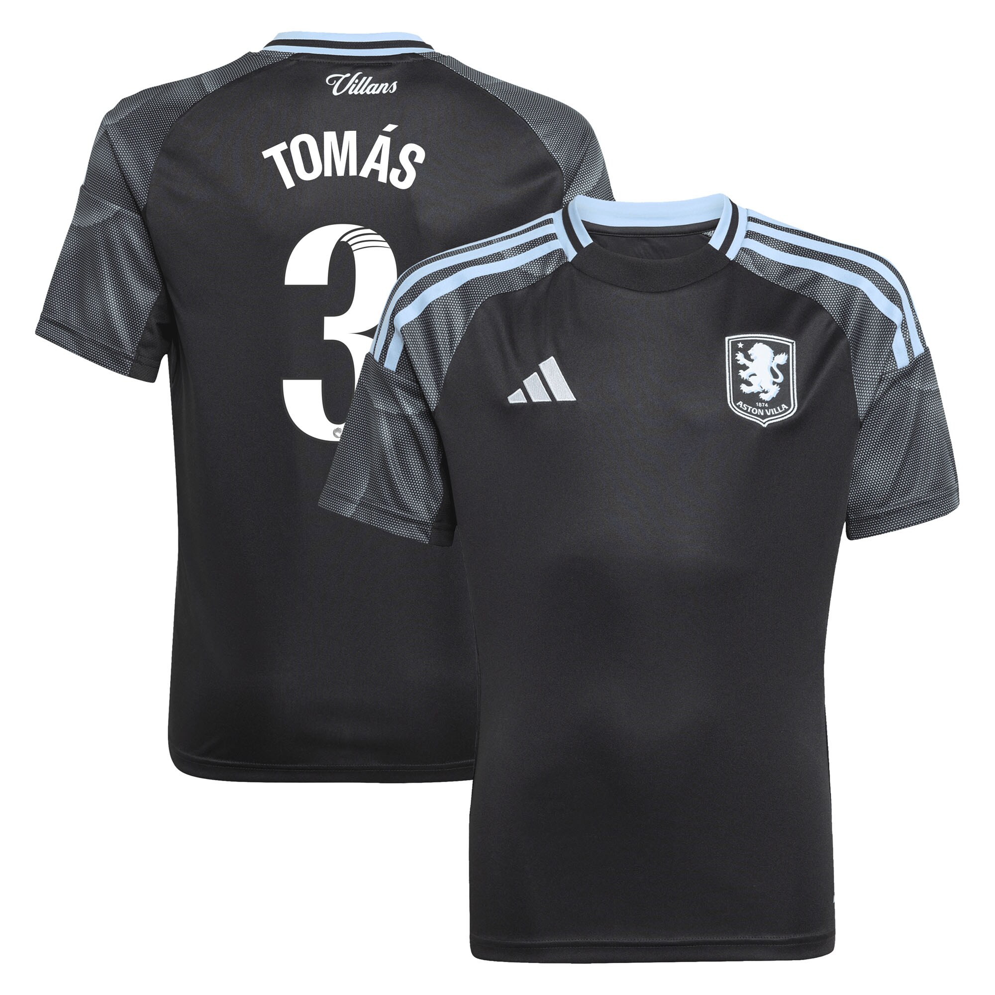 aston villa adidas wsl away shirt 2025-26 – kids with tomás 3 printing Collection | Aston Villa Football Kits and Shirts