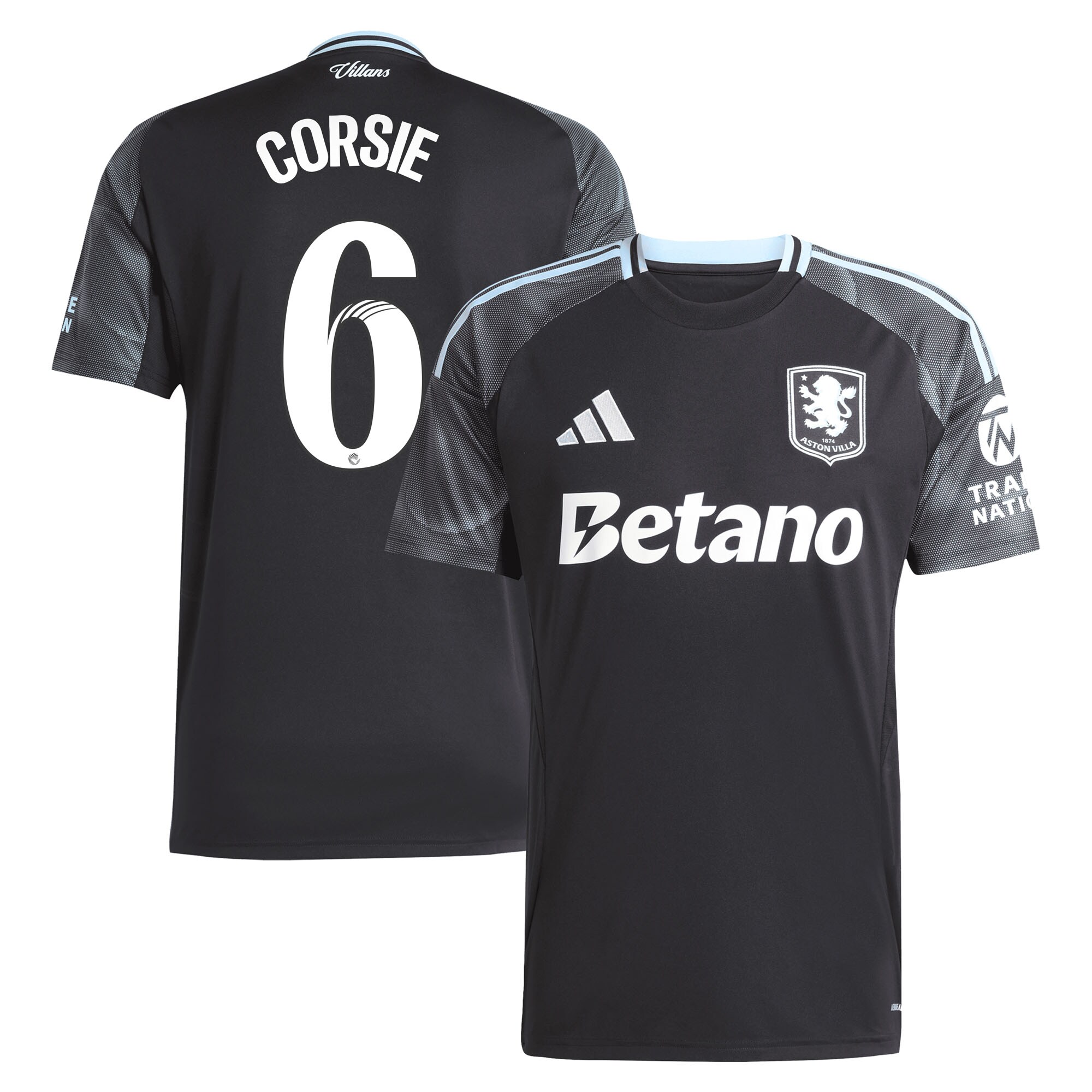aston villa adidas wsl away shirt 2025-26 with corsie 6 printing Collection | Aston Villa Football Kits and Shirts