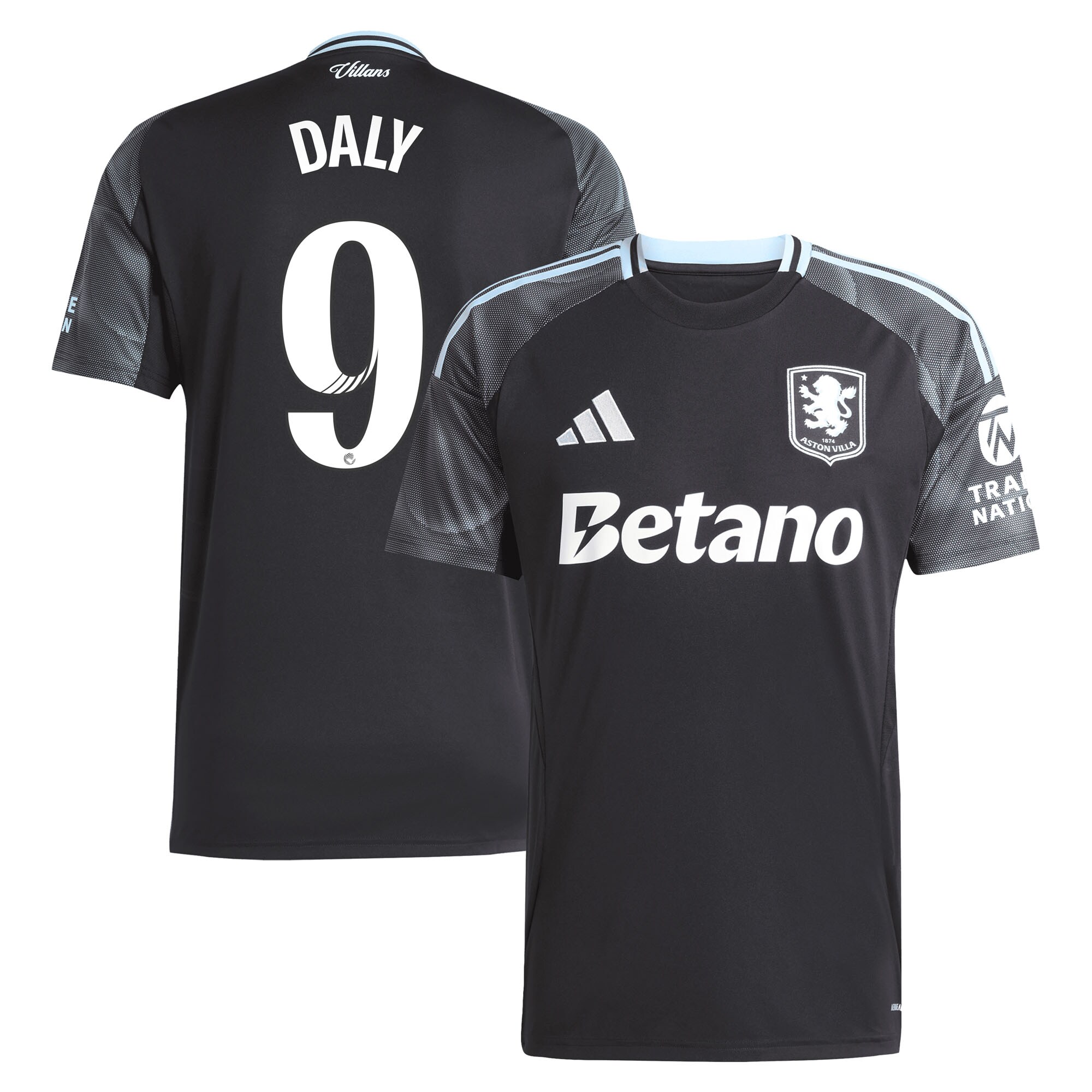 aston villa adidas wsl away shirt 2025-26 with daly 9 printing Collection | Aston Villa Football Kits and Shirts