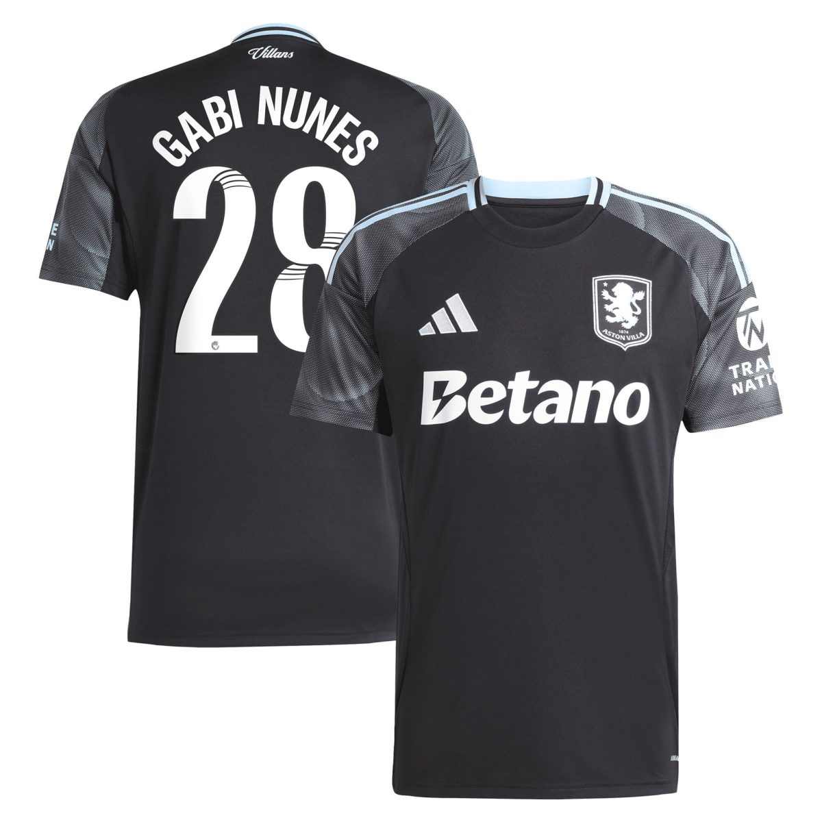 aston villa adidas wsl away shirt 2025-26 with gabi nunes 28 printing Collection | Aston Villa Football Kits and Shirts