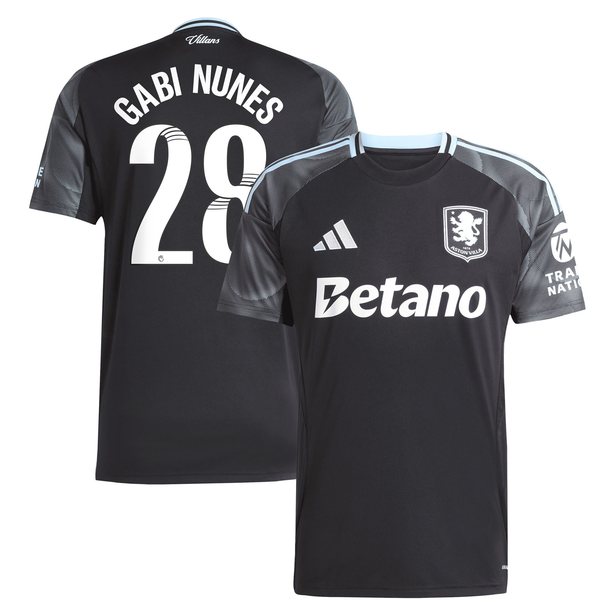 aston villa adidas wsl away shirt 2025-26 with gabi nunes 28 printing Collection | Aston Villa Football Kits and Shirts
