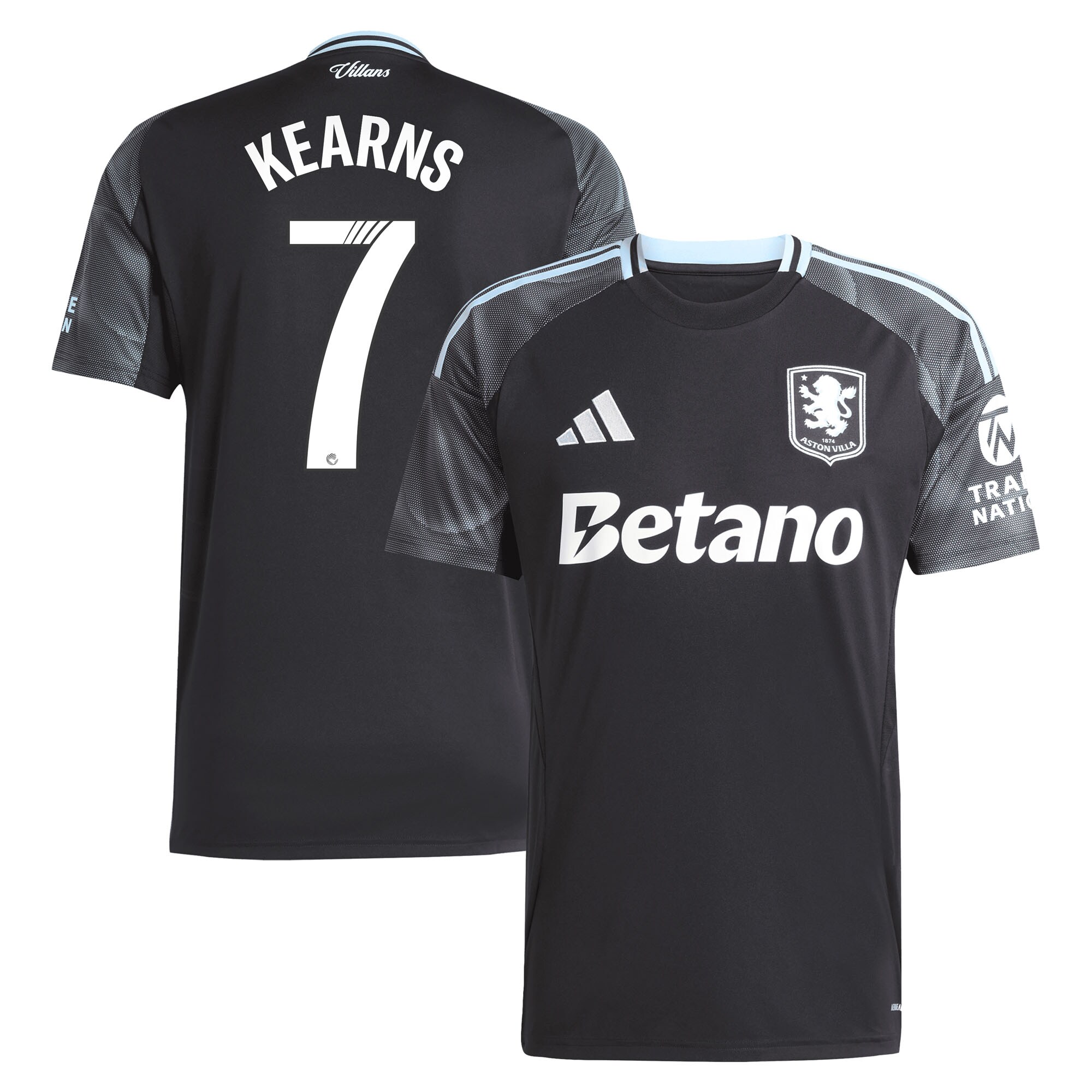 aston villa adidas wsl away shirt 2025-26 with kearns 7 printing Collection | Aston Villa Football Kits and Shirts