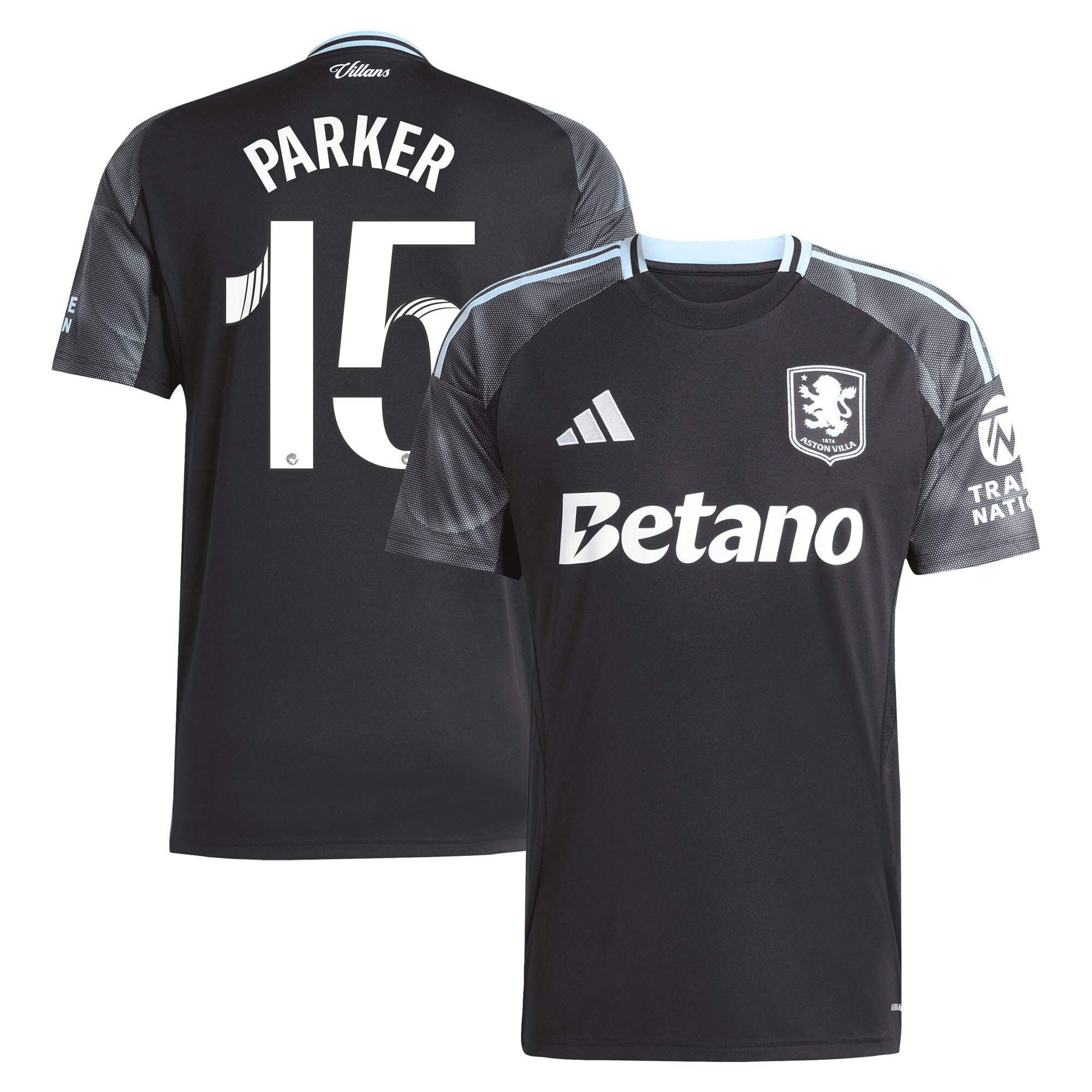 aston villa adidas wsl away shirt 2025-26 with parker 15 printing Collection | Aston Villa Football Kits and Shirts