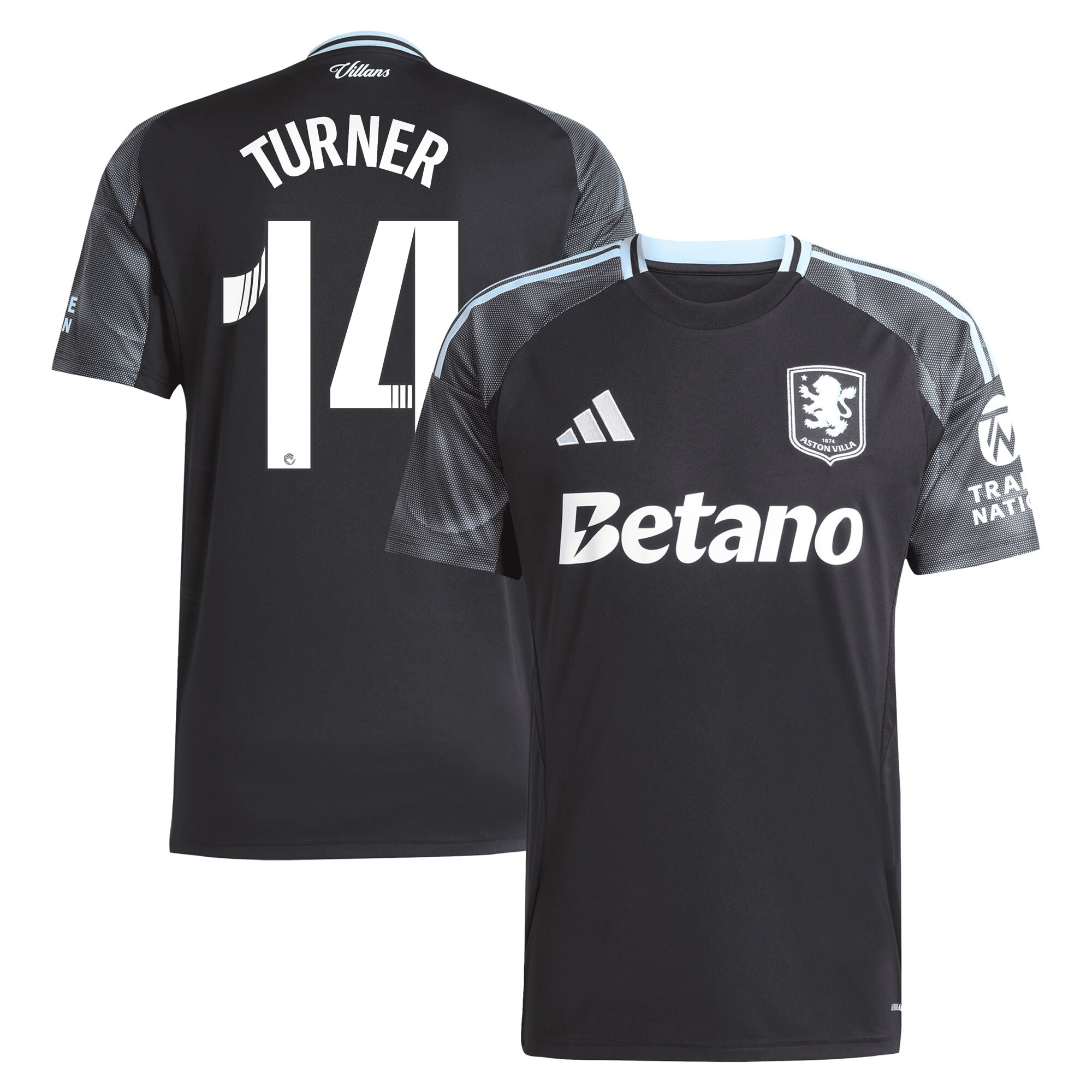 aston villa adidas wsl away shirt 2025-26 with turner 14 printing Collection | Aston Villa Football Kits and Shirts
