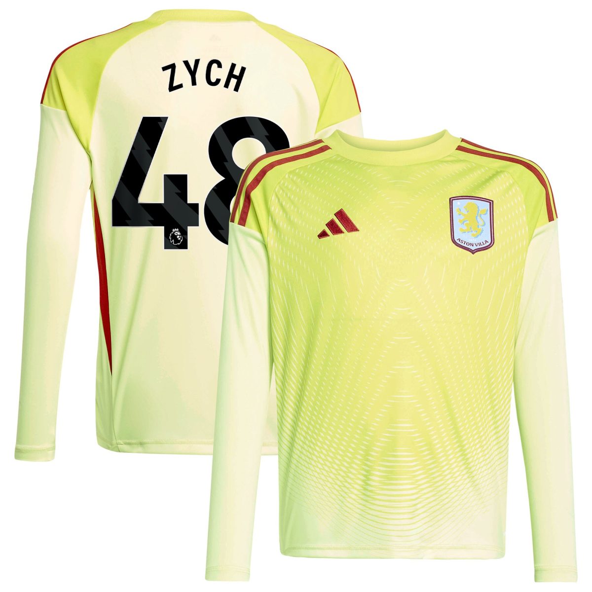 aston villa away goalkeeper shirt 2025-26 – kids with zych 48 printing Collection | Aston Villa Football Kits and Shirts
