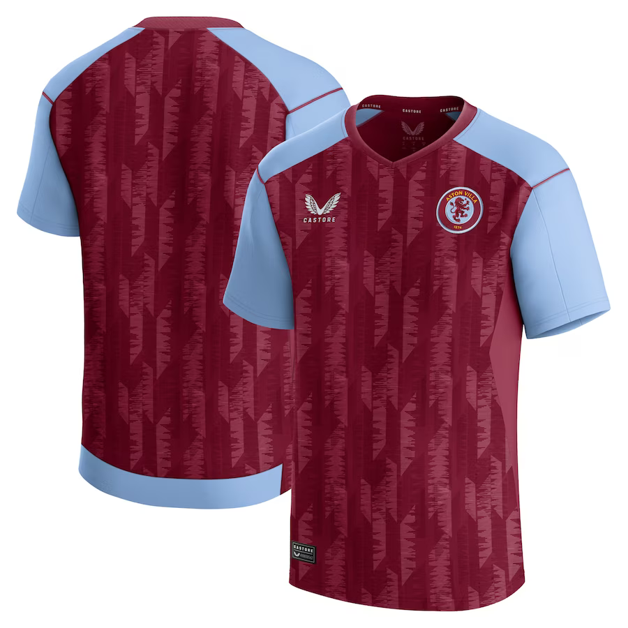 aston villa castore home shirt 2023-24 – kids with custom printing Collection | Aston Villa Football Kits and Shirts