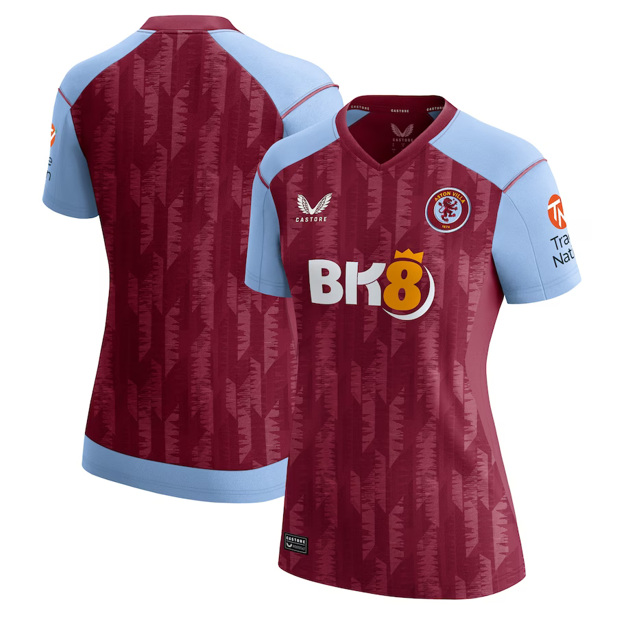aston villa castore home shirt 2023-24 – womens with custom printing Collection | Aston Villa Football Kits and Shirts