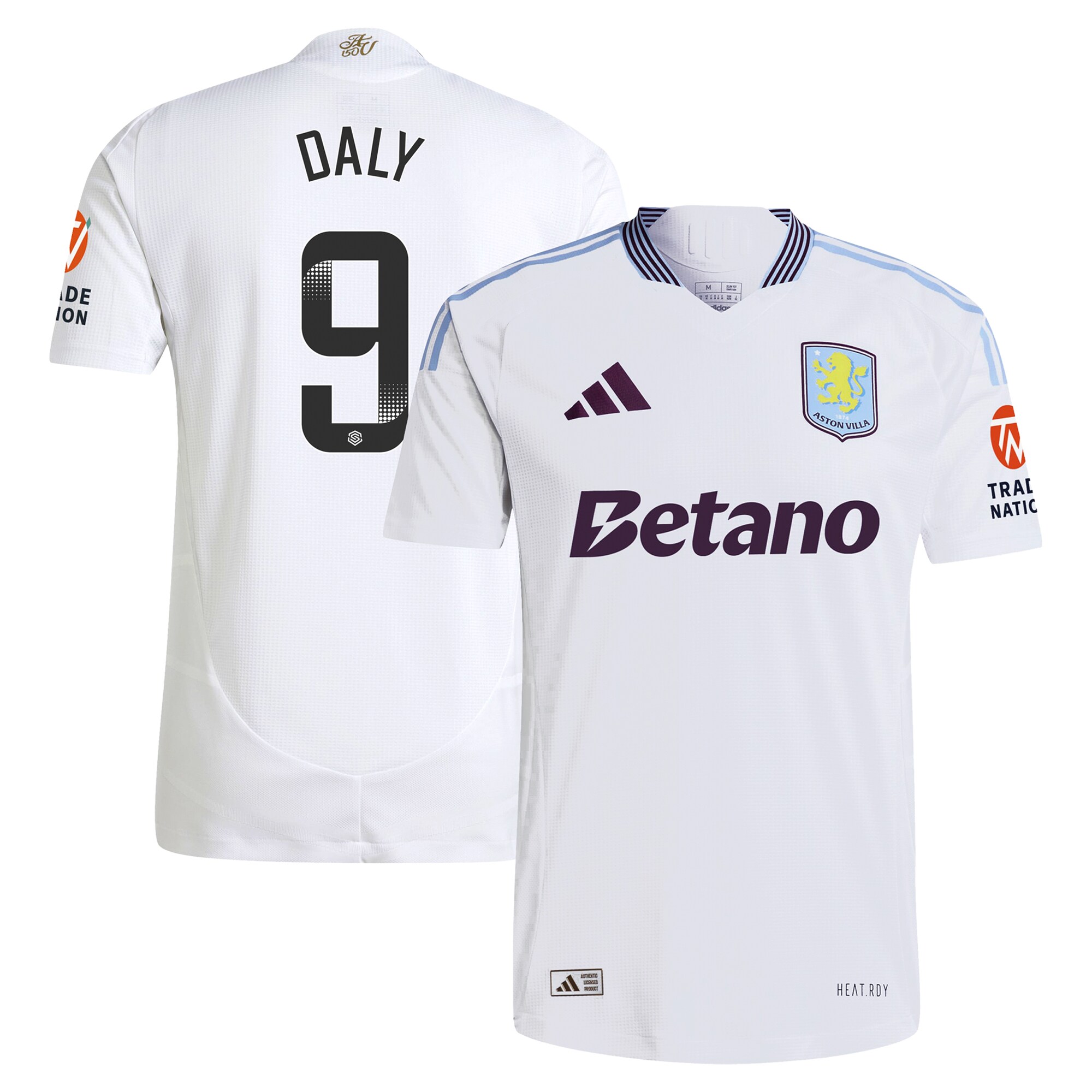 aston villa wsl adidas away authentic shirt 2024-25 with daly 9 printing Collection | Aston Villa Football Kits and Shirts