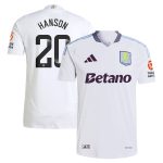 aston villa wsl adidas away authentic shirt 2024-25 with hanson 20 printing Collection | Aston Villa Football Kits and Shirts