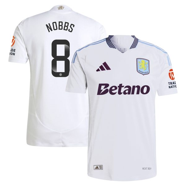 aston villa wsl adidas away authentic shirt 2024-25 with nobbs 8 printing Collection | Aston Villa Football Kits and Shirts