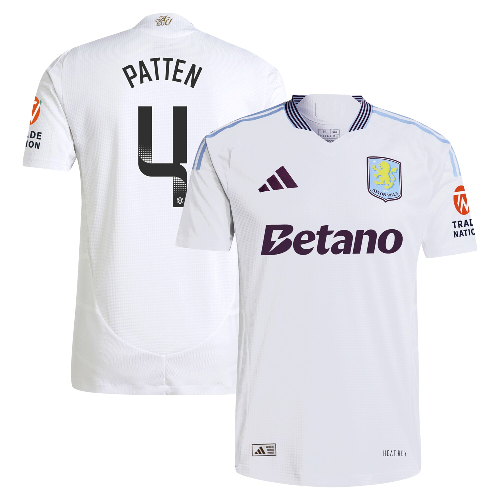 aston villa wsl adidas away authentic shirt 2024-25 with patten 4 printing Collection | Aston Villa Football Kits and Shirts