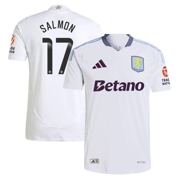 aston villa wsl adidas away authentic shirt 2024-25 with salmon 17 printing Collection | Aston Villa Football Kits and Shirts