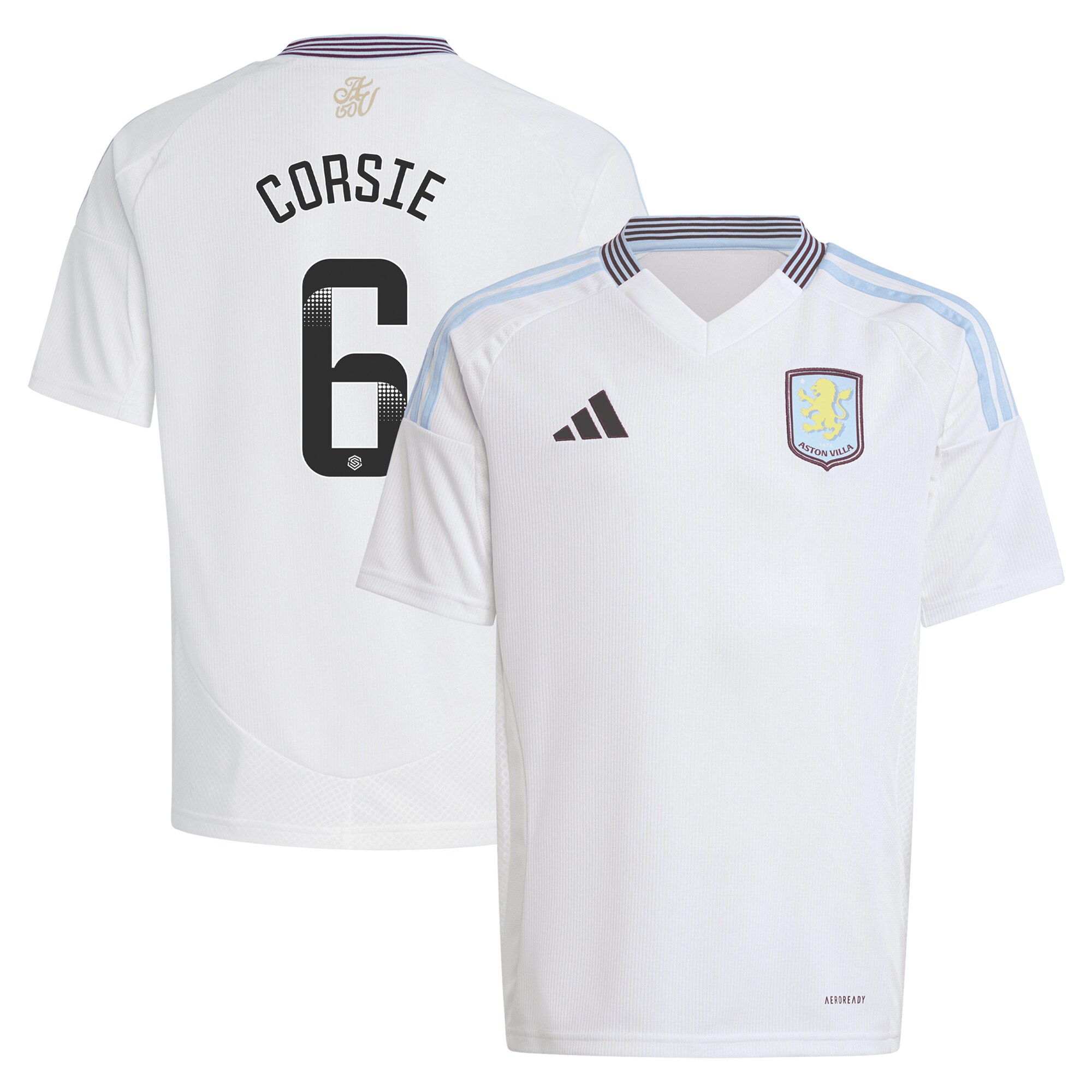 aston villa wsl adidas away shirt 2024-25 – kids with corsie 6 printing Collection | Aston Villa Football Kits and Shirts