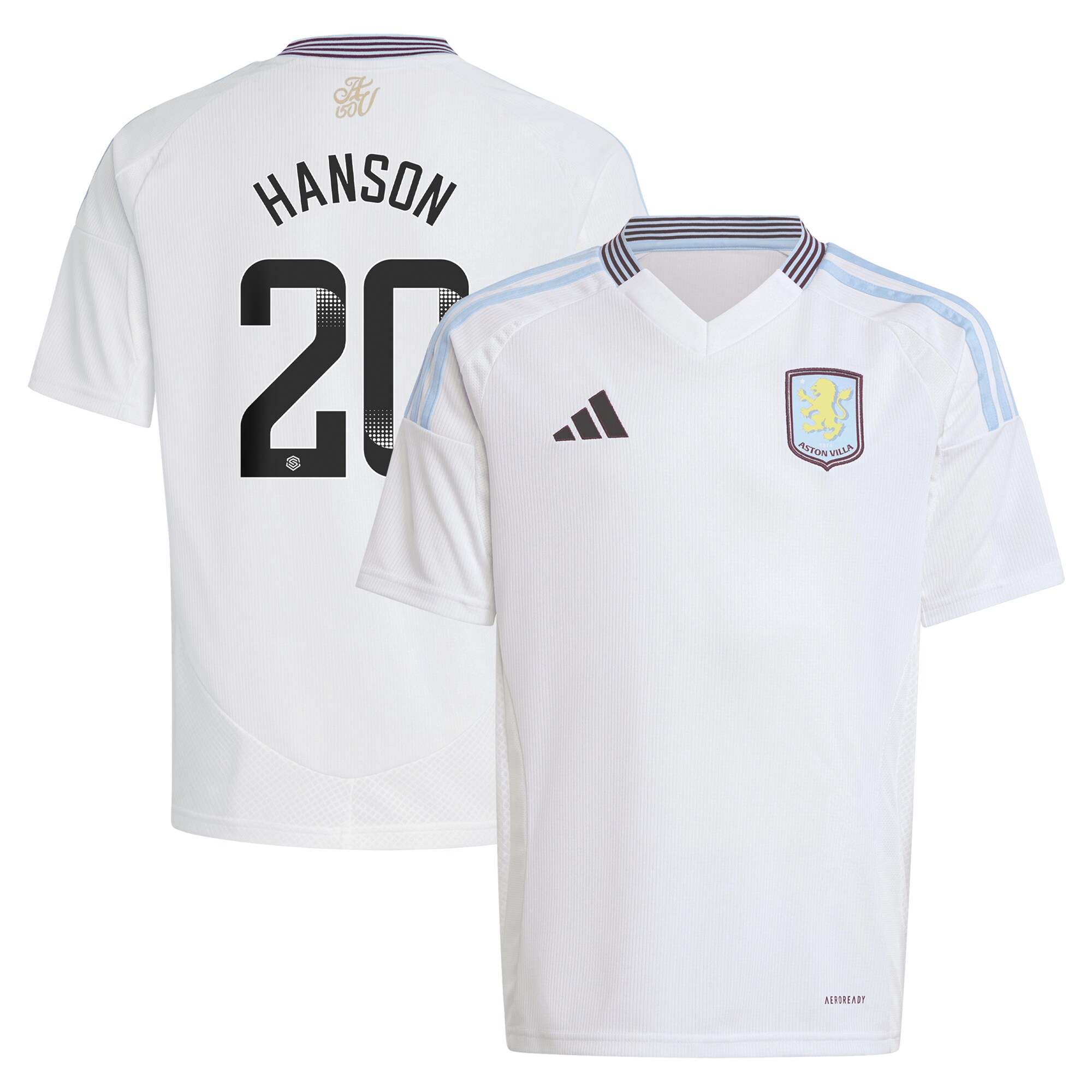 aston villa wsl adidas away shirt 2024-25 – kids with hanson 20 printing Collection | Aston Villa Football Kits and Shirts