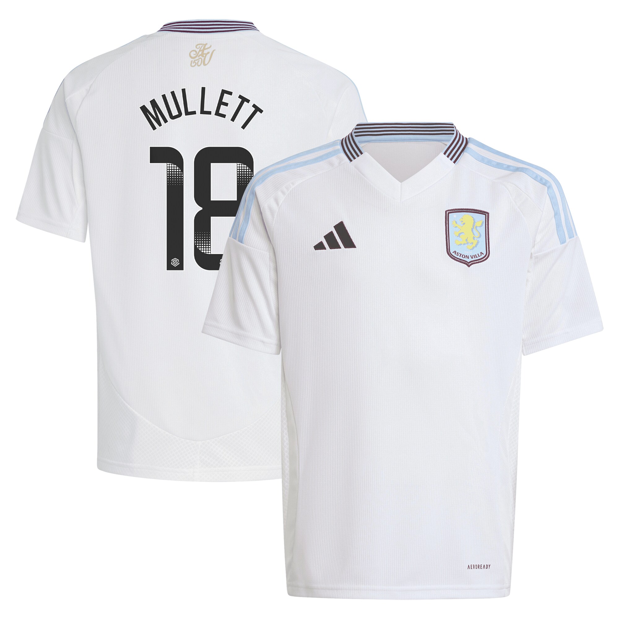 aston villa wsl adidas away shirt 2024-25 – kids with mullett 18 printing Collection | Aston Villa Football Kits and Shirts