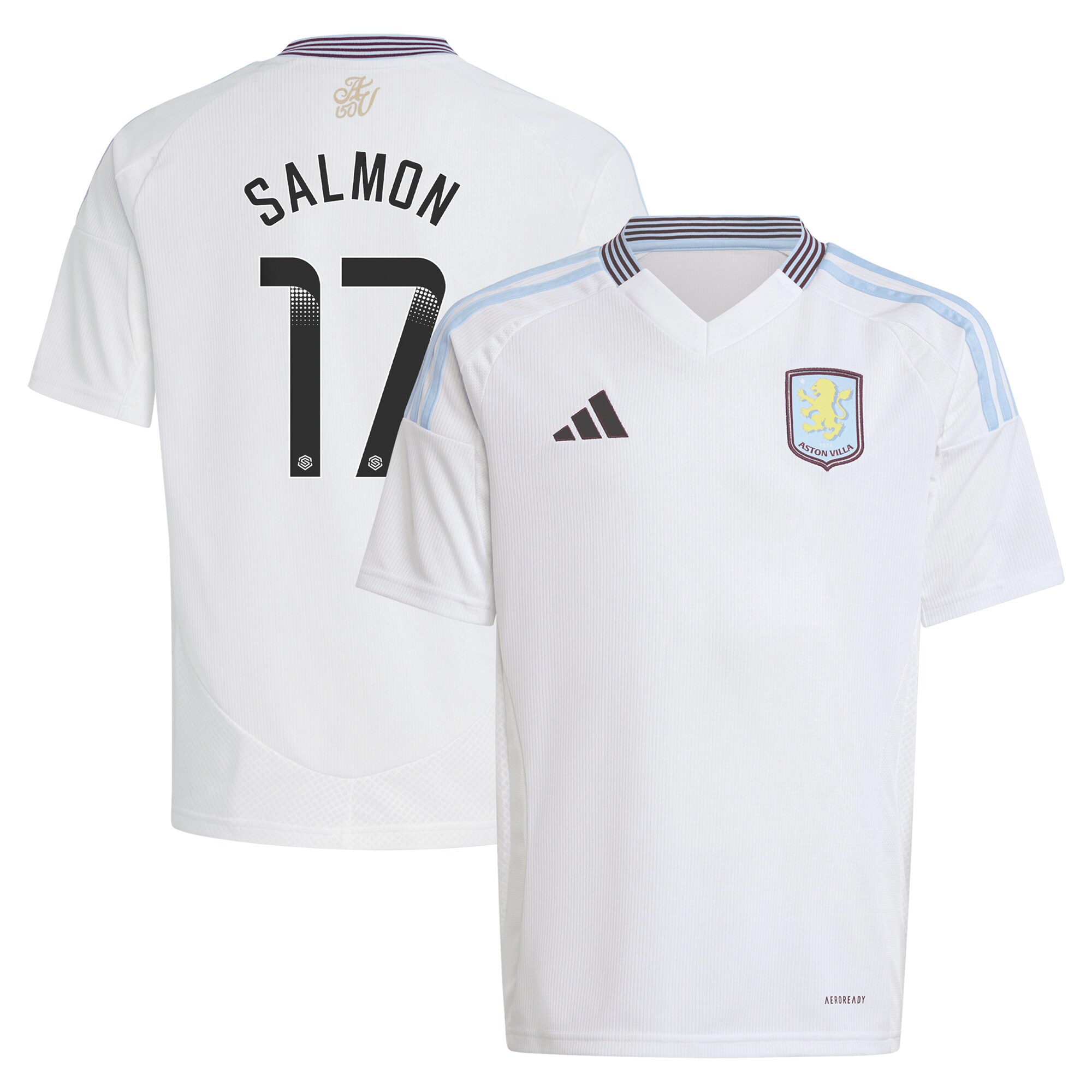 aston villa wsl adidas away shirt 2024-25 – kids with salmon 17 printing Collection | Aston Villa Football Kits and Shirts