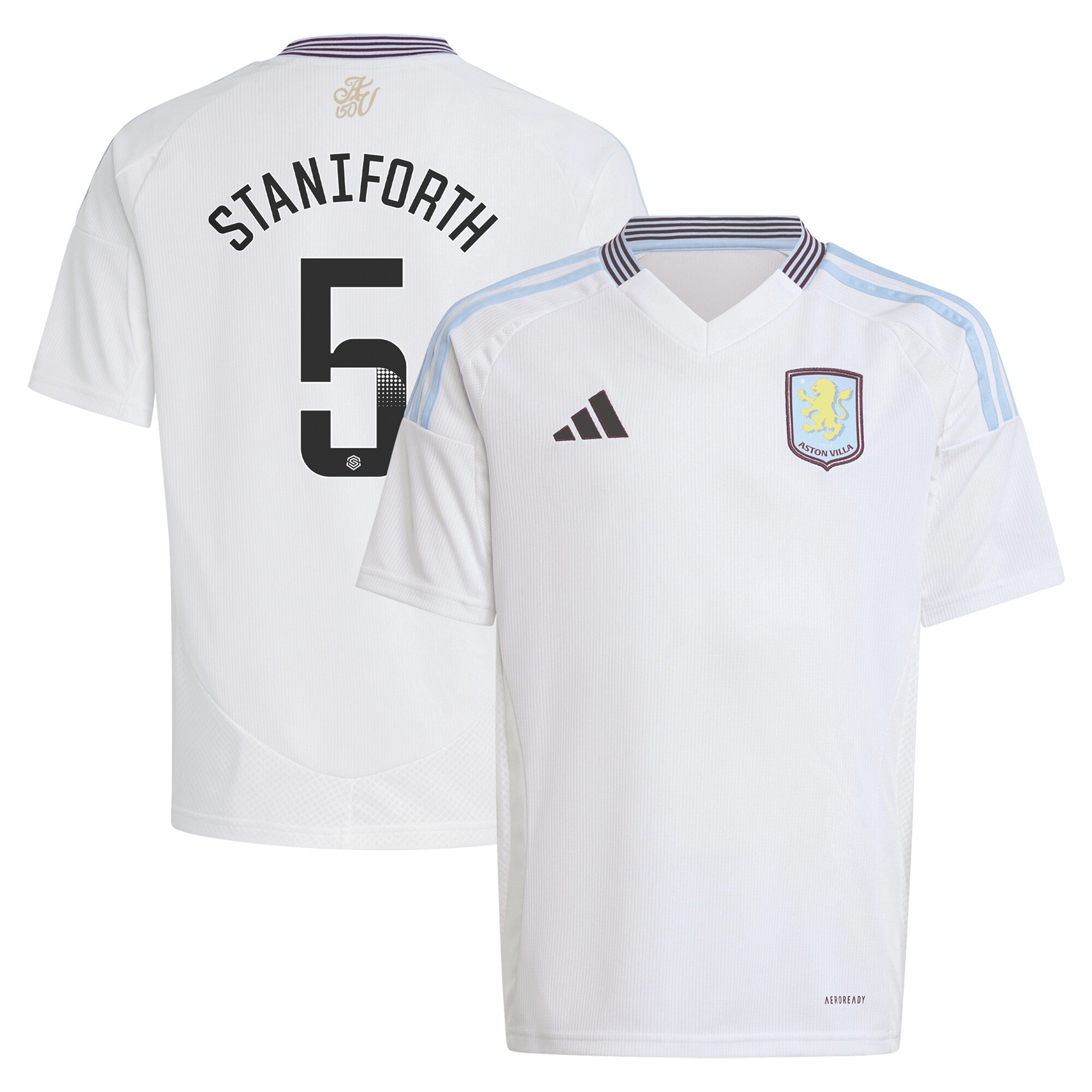 aston villa wsl adidas away shirt 2024-25 – kids with staniforth 5 printing Collection | Aston Villa Football Kits and Shirts