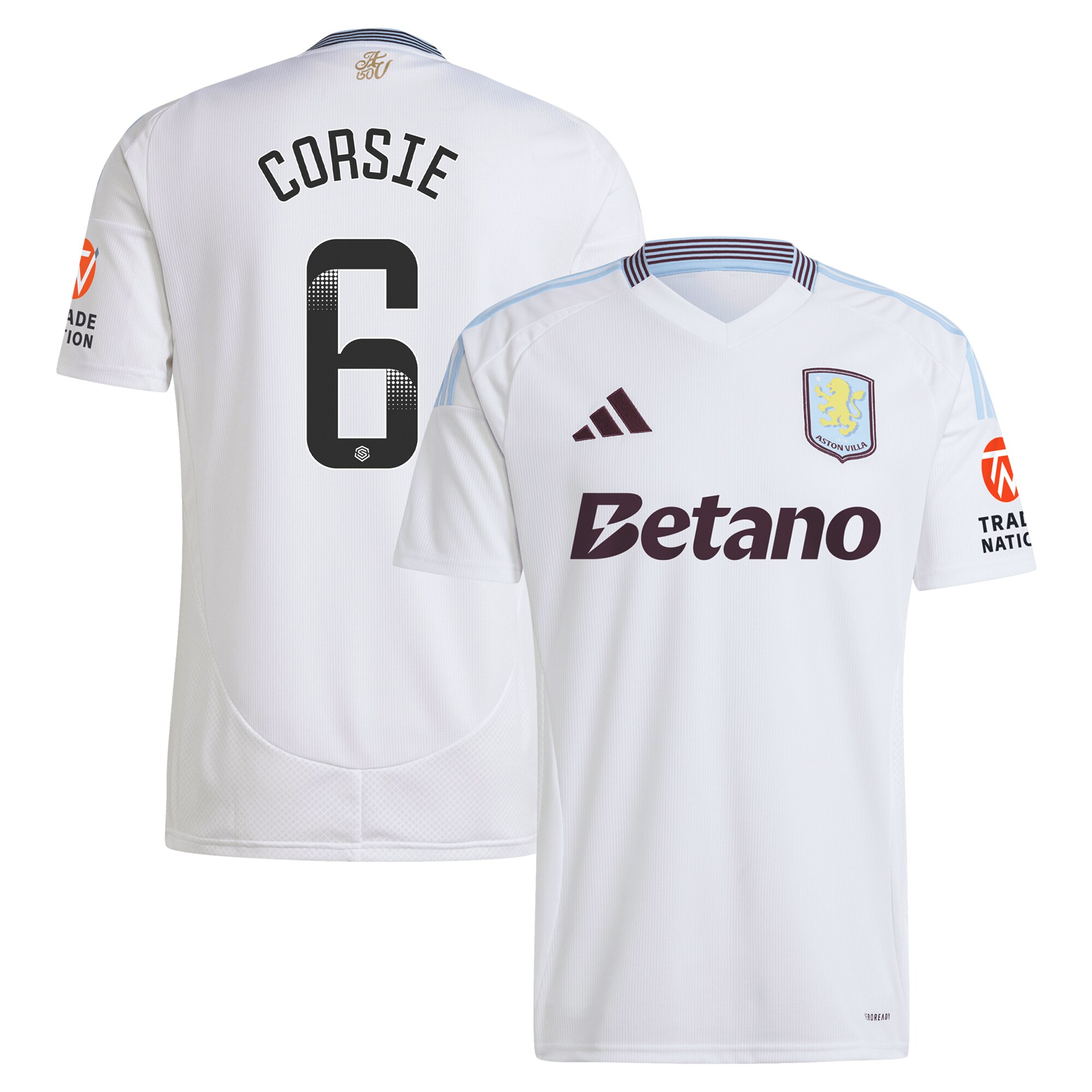 aston villa wsl adidas away shirt 2024-25 with corsie 6 printing Collection | Aston Villa Football Kits and Shirts